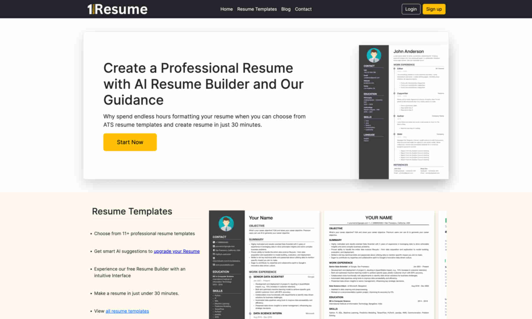 1MillionResume Homepage