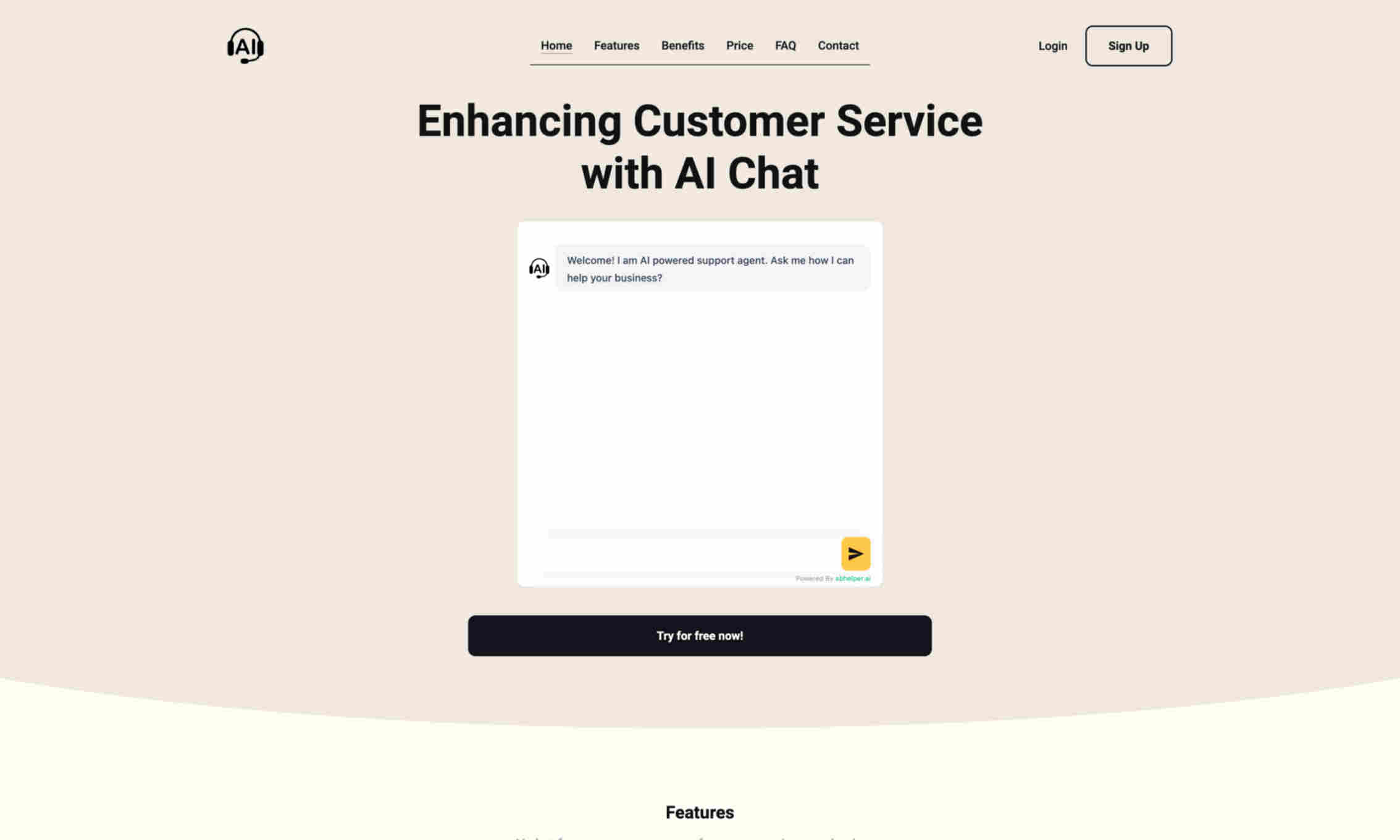 AI Chat Homepage