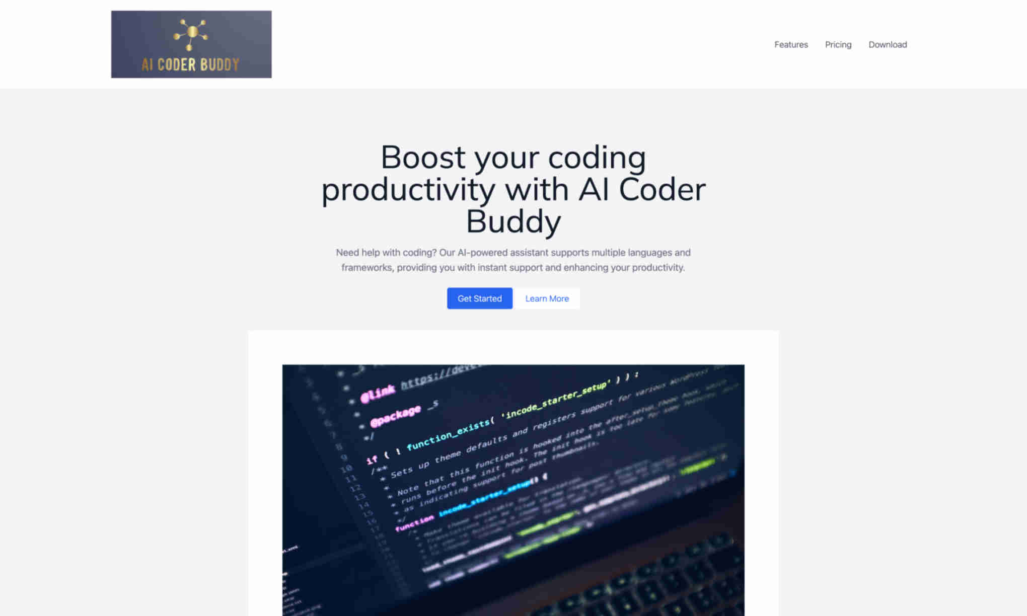 AI Coder Buddy Homepage