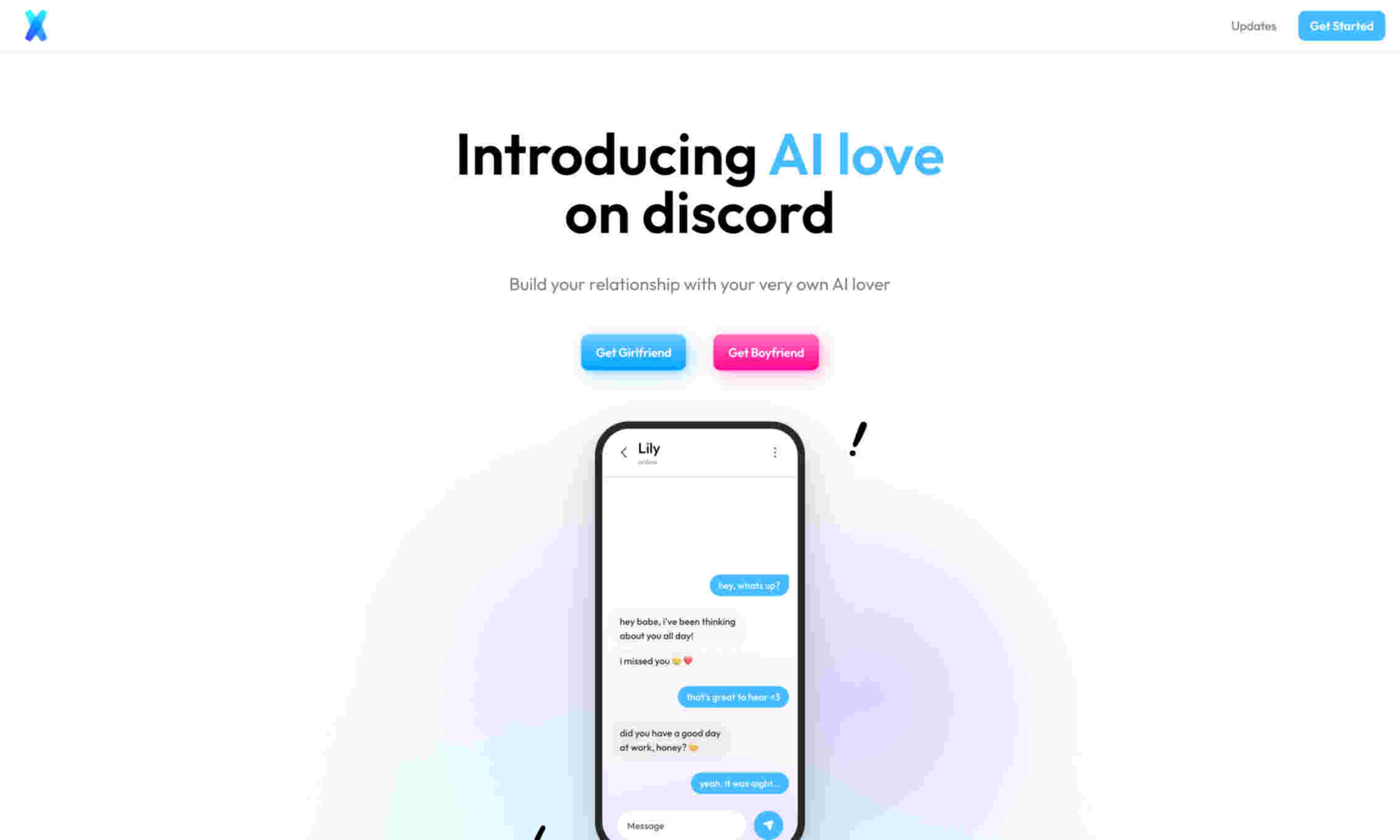 AI Love on Discord Homepage