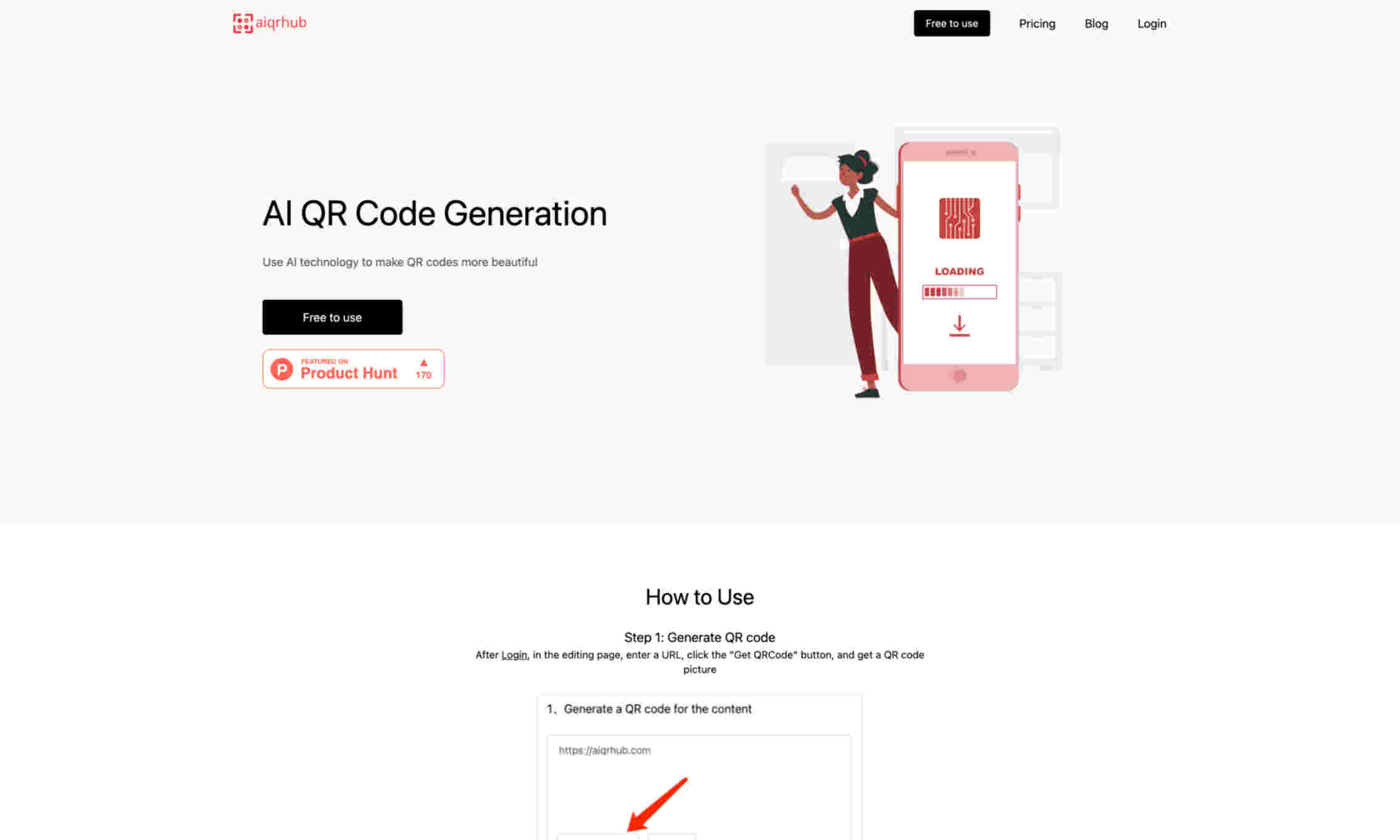 AI QR Code Generation Homepage