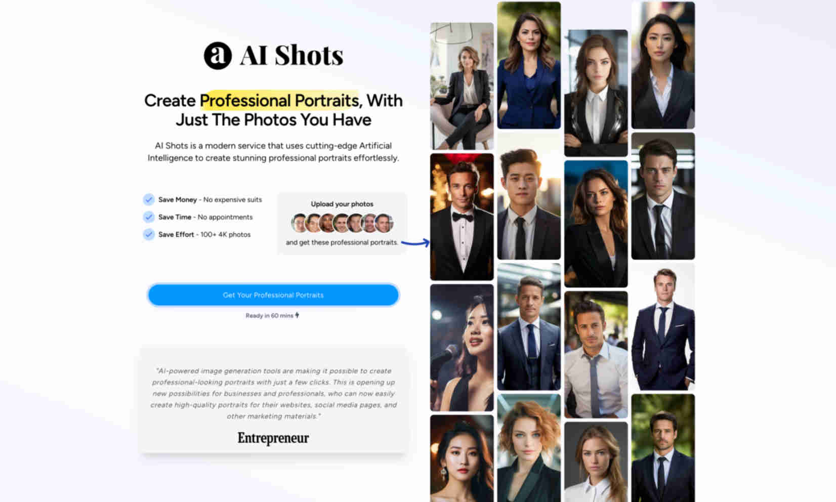 AI Shots Homepage