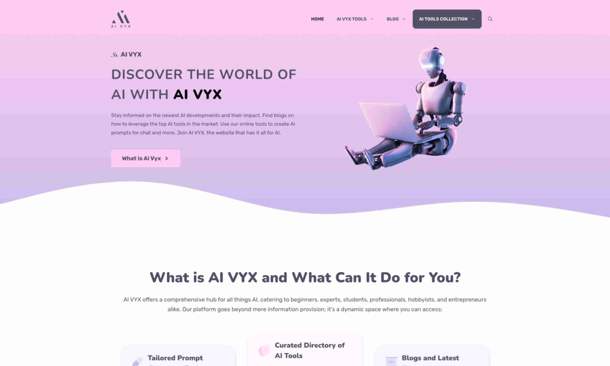 AI VYX Homepage