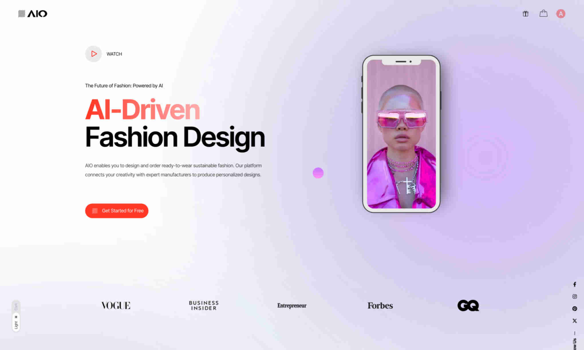 AIO Fashion Homepage