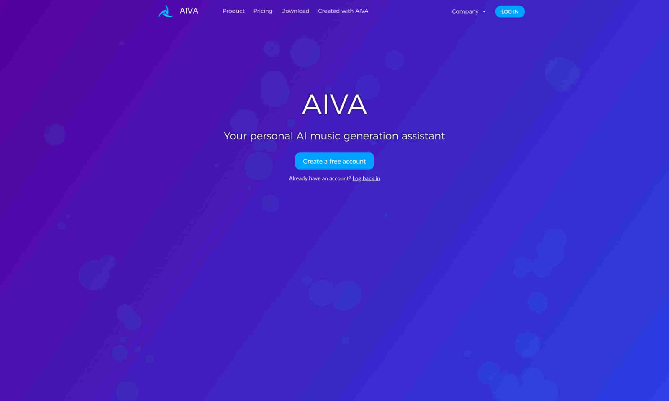 AIVA Homepage