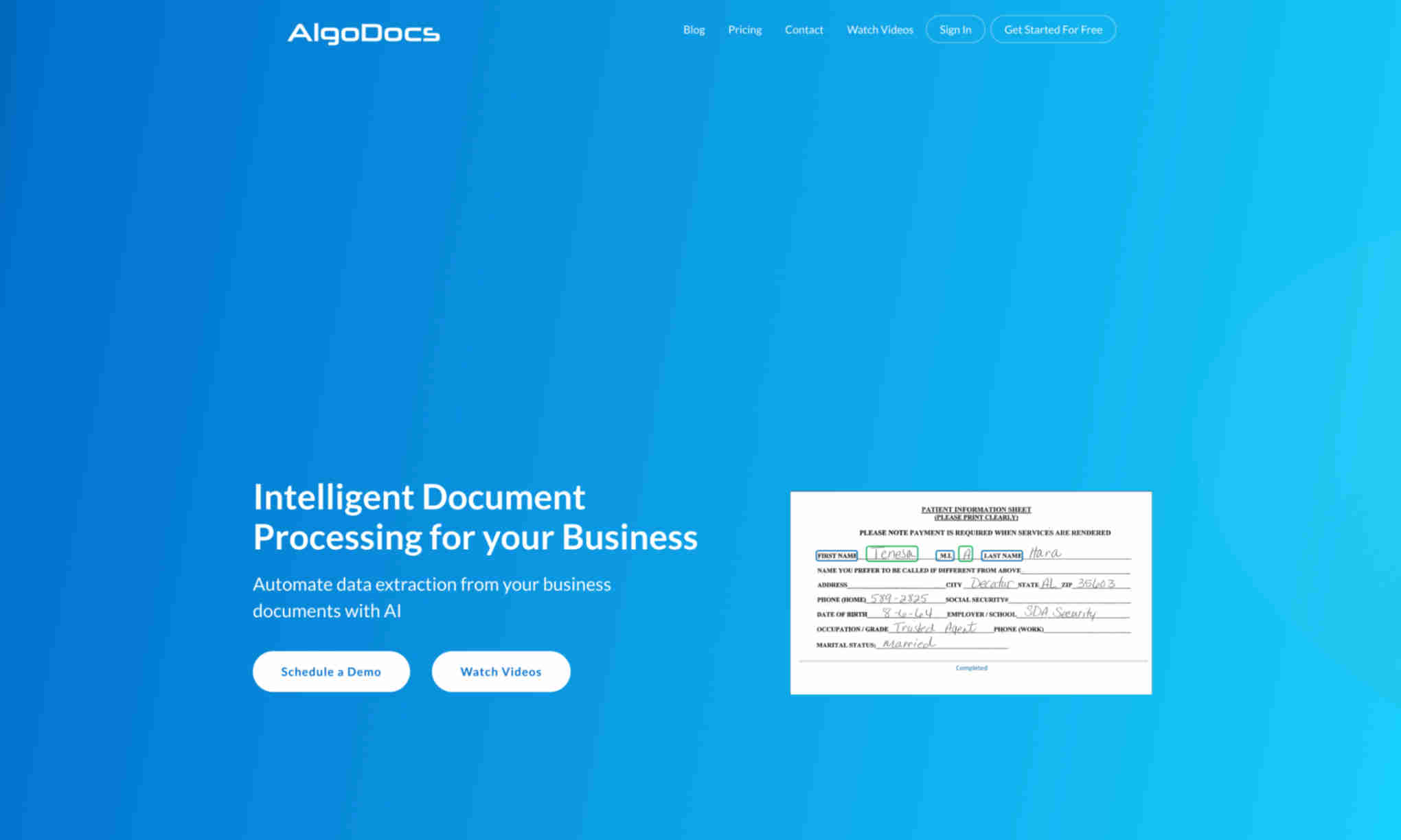 AlgoDocs Homepage