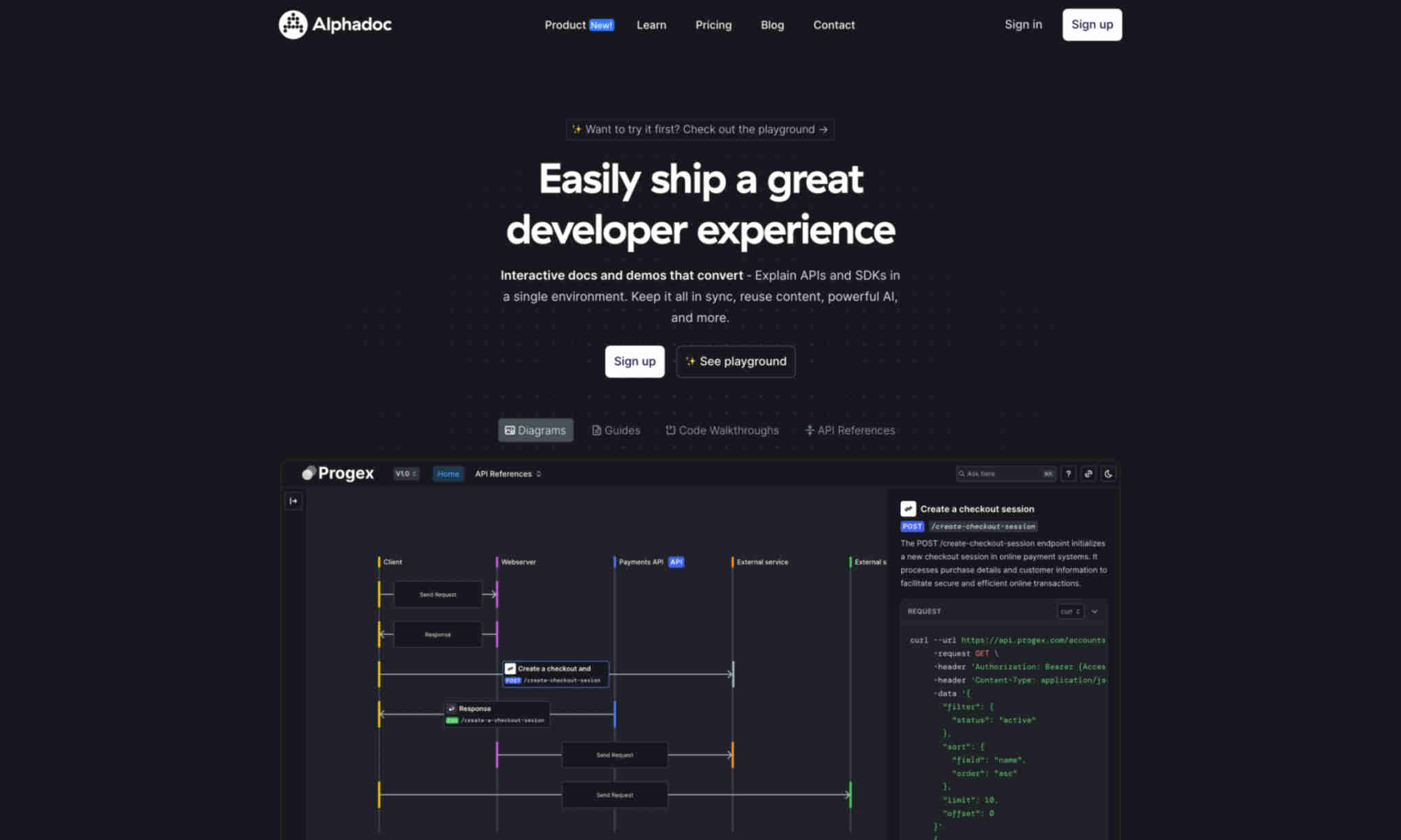 Alphadoc Homepage