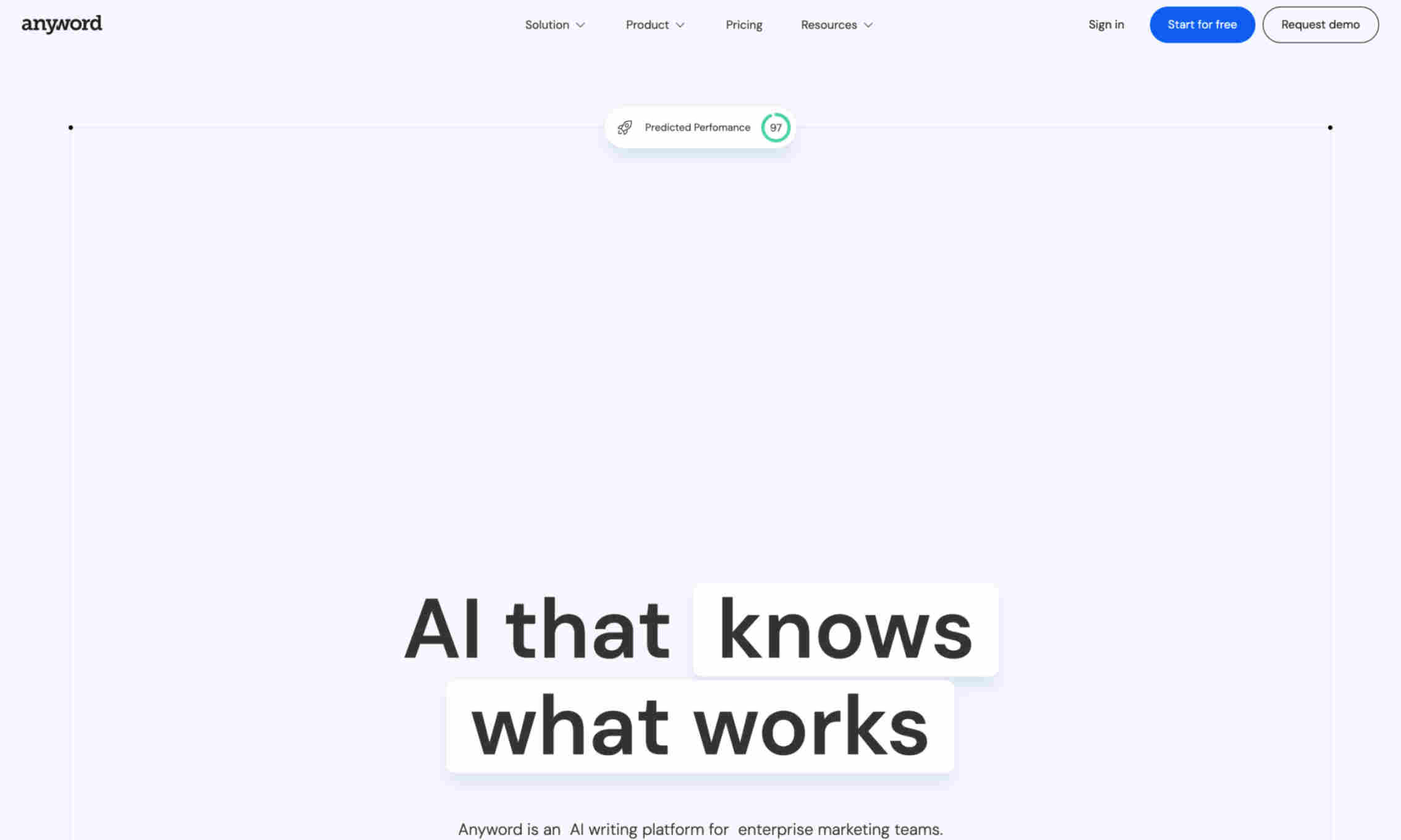 Anyword Homepage