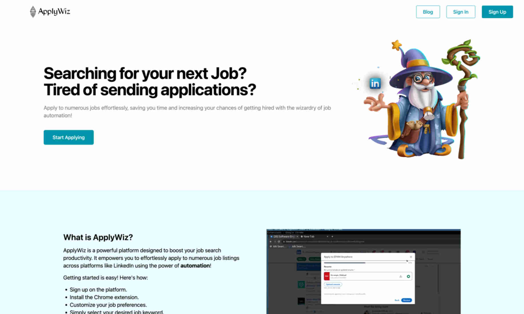 ApplyWiz Homepage