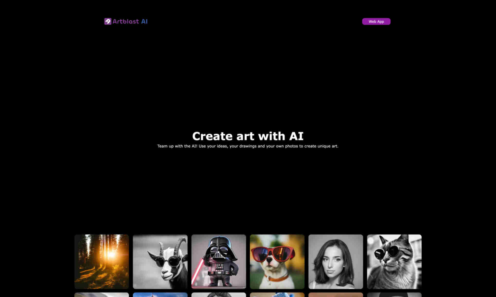 ArtblastAI Homepage