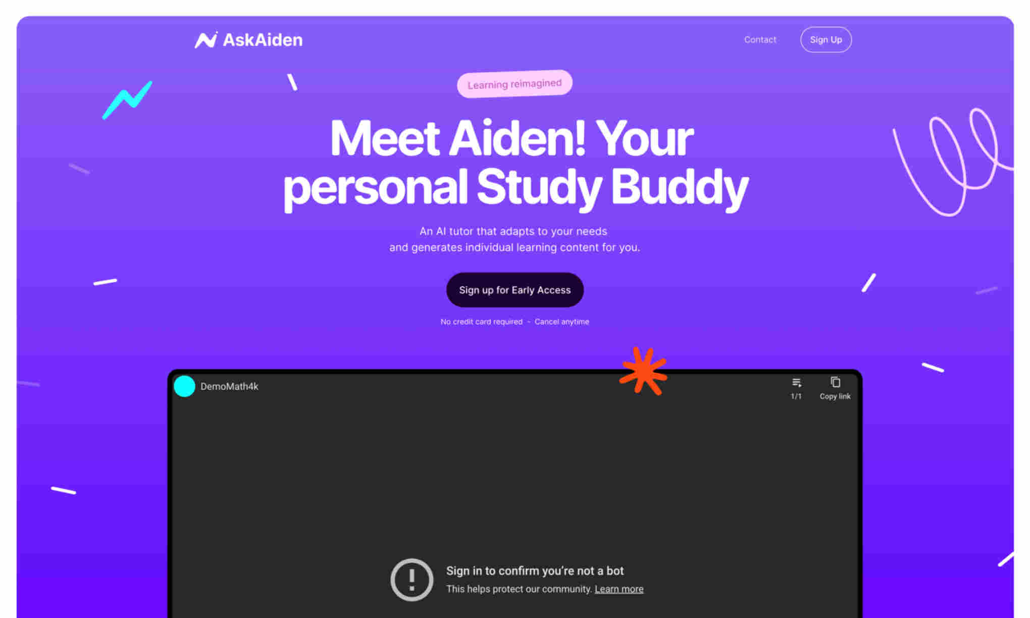 AskAiden Homepage