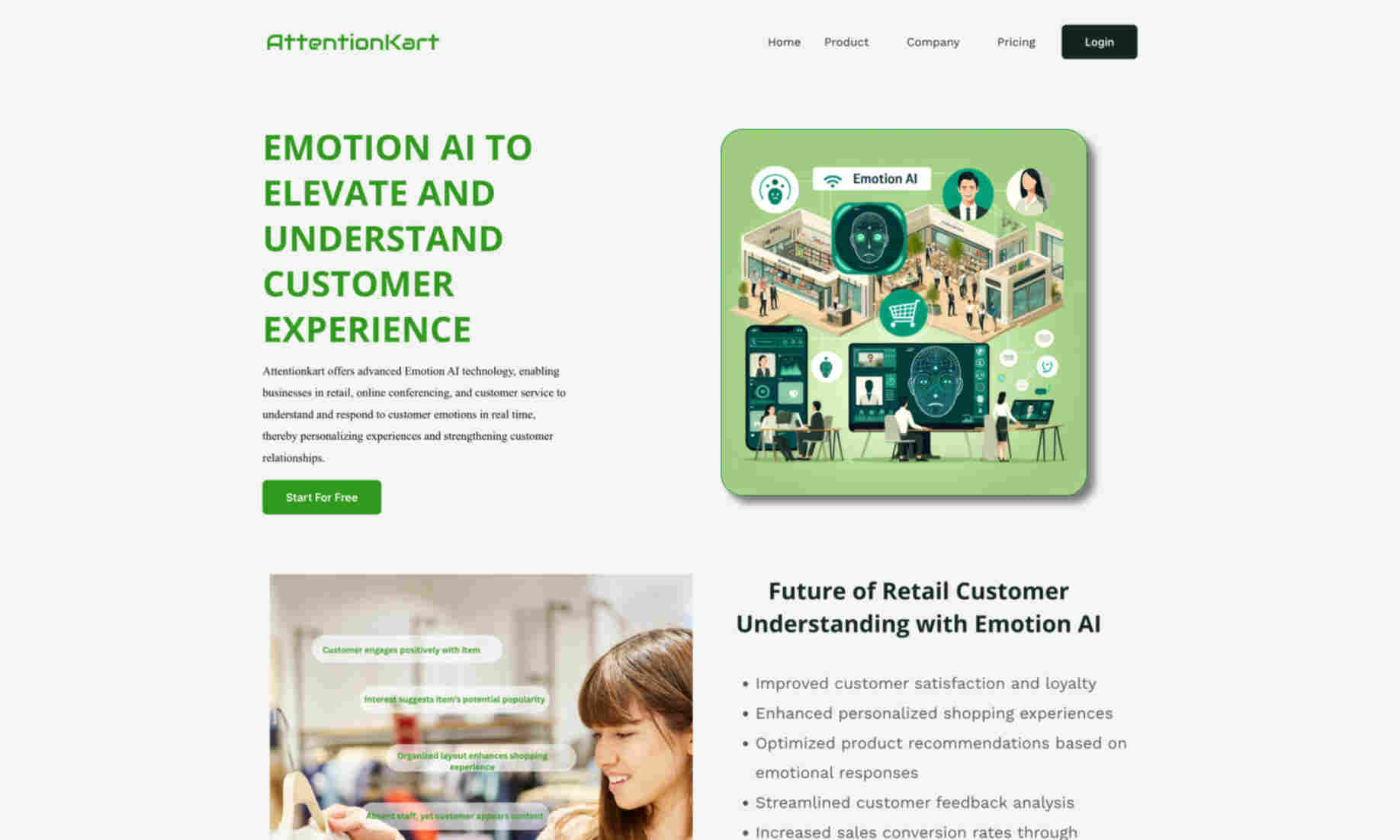 AttentionKart Emotion AI Homepage