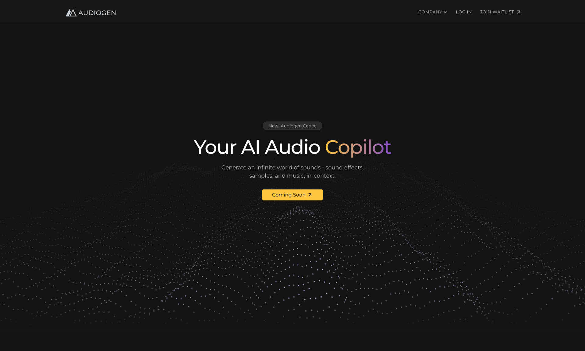 Audiogen Homepage