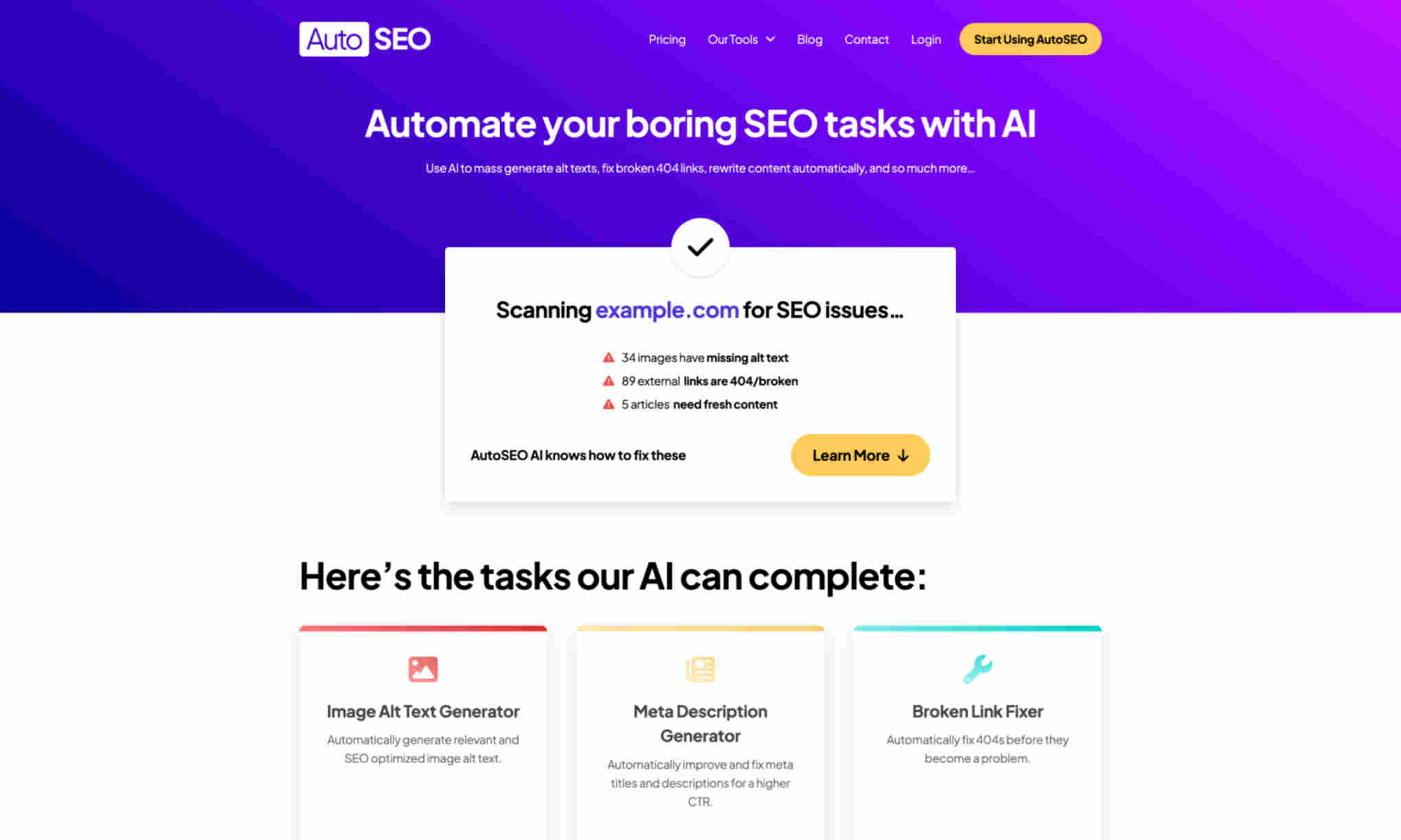 AutoSEO Homepage