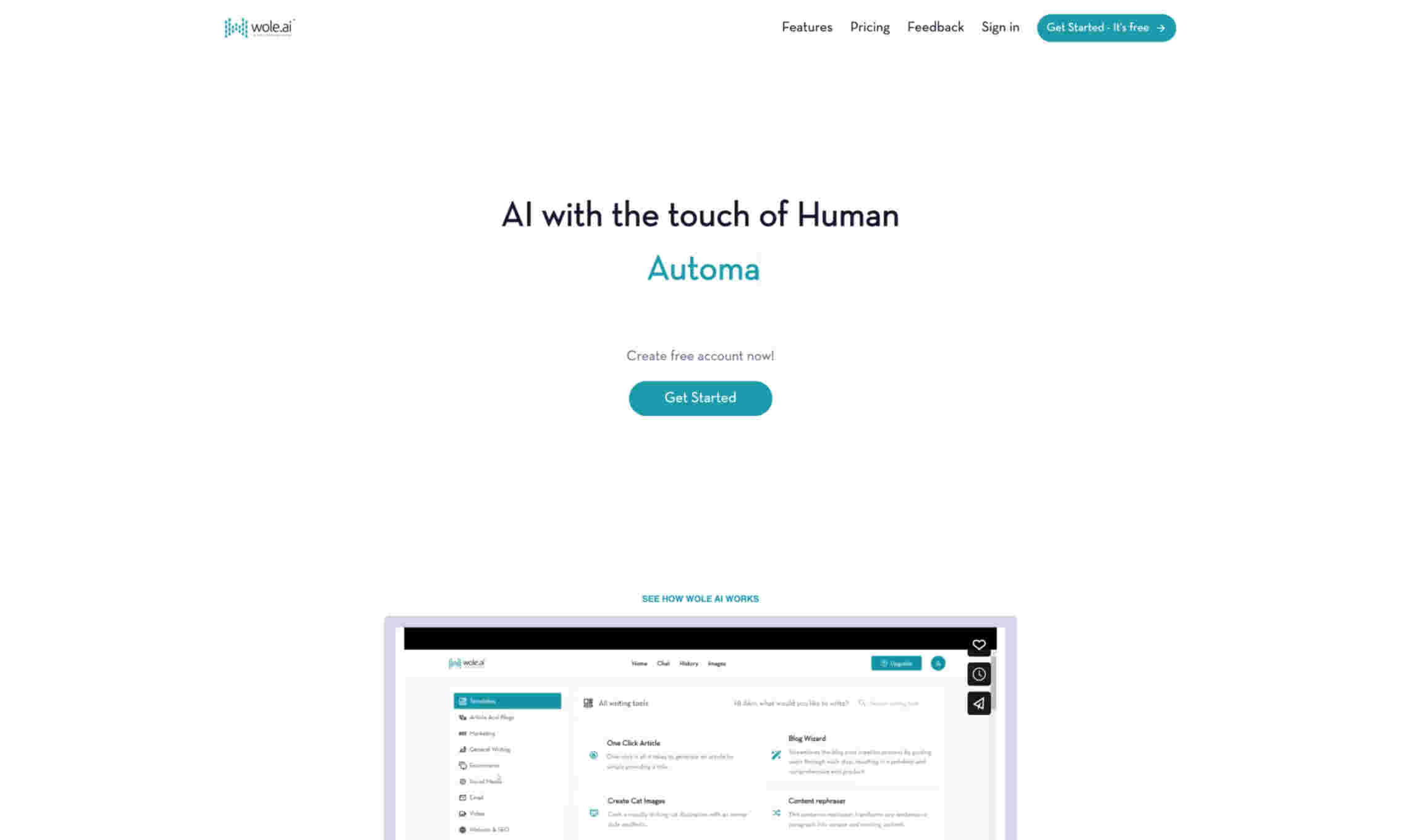 Automa Homepage