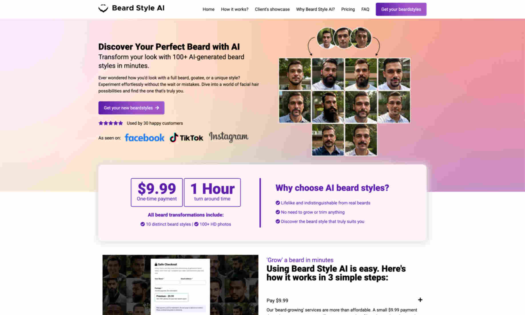 Beard Style AI Homepage