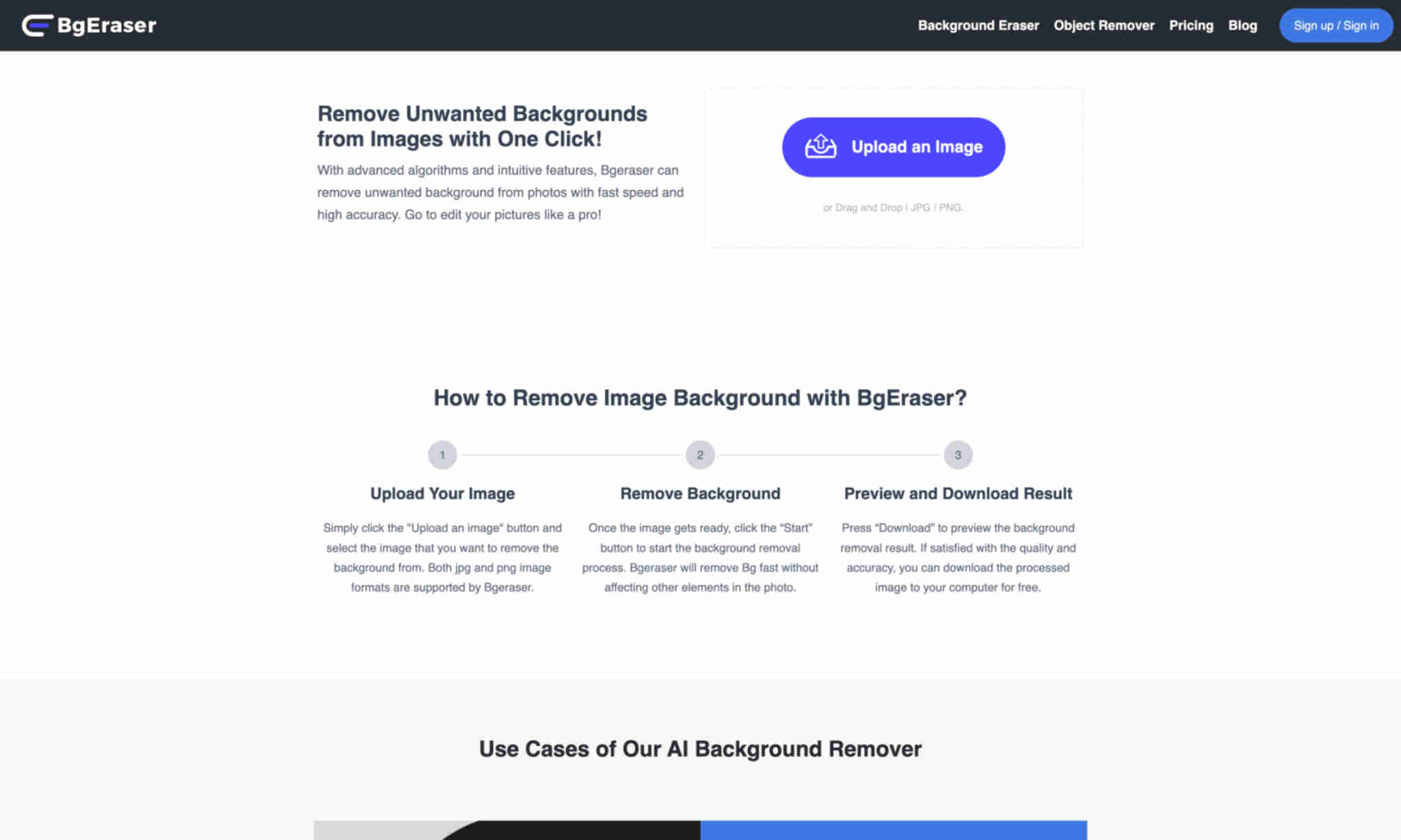 BgEraser Homepage