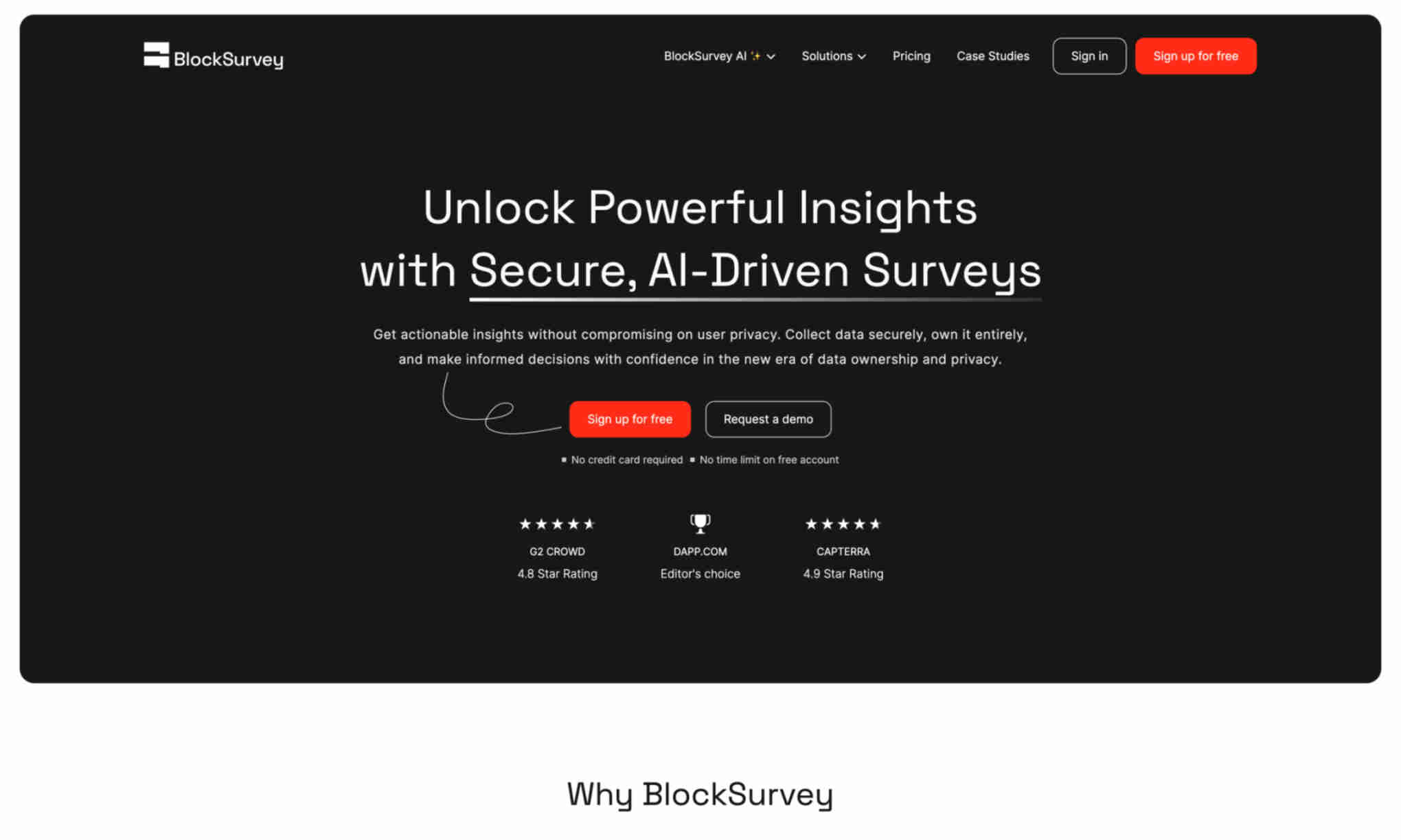 BlockSurvey Homepage