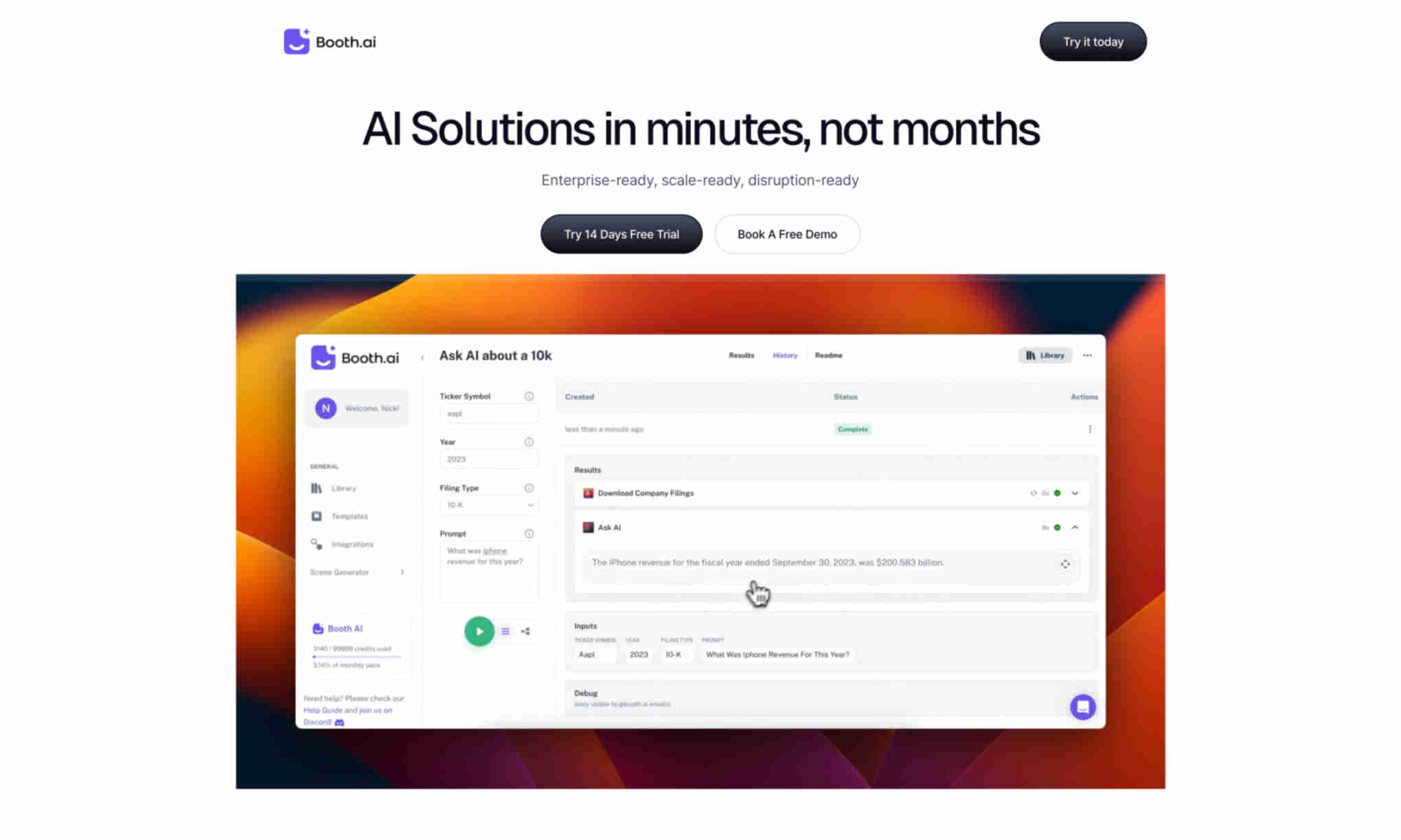 Booth AI Homepage