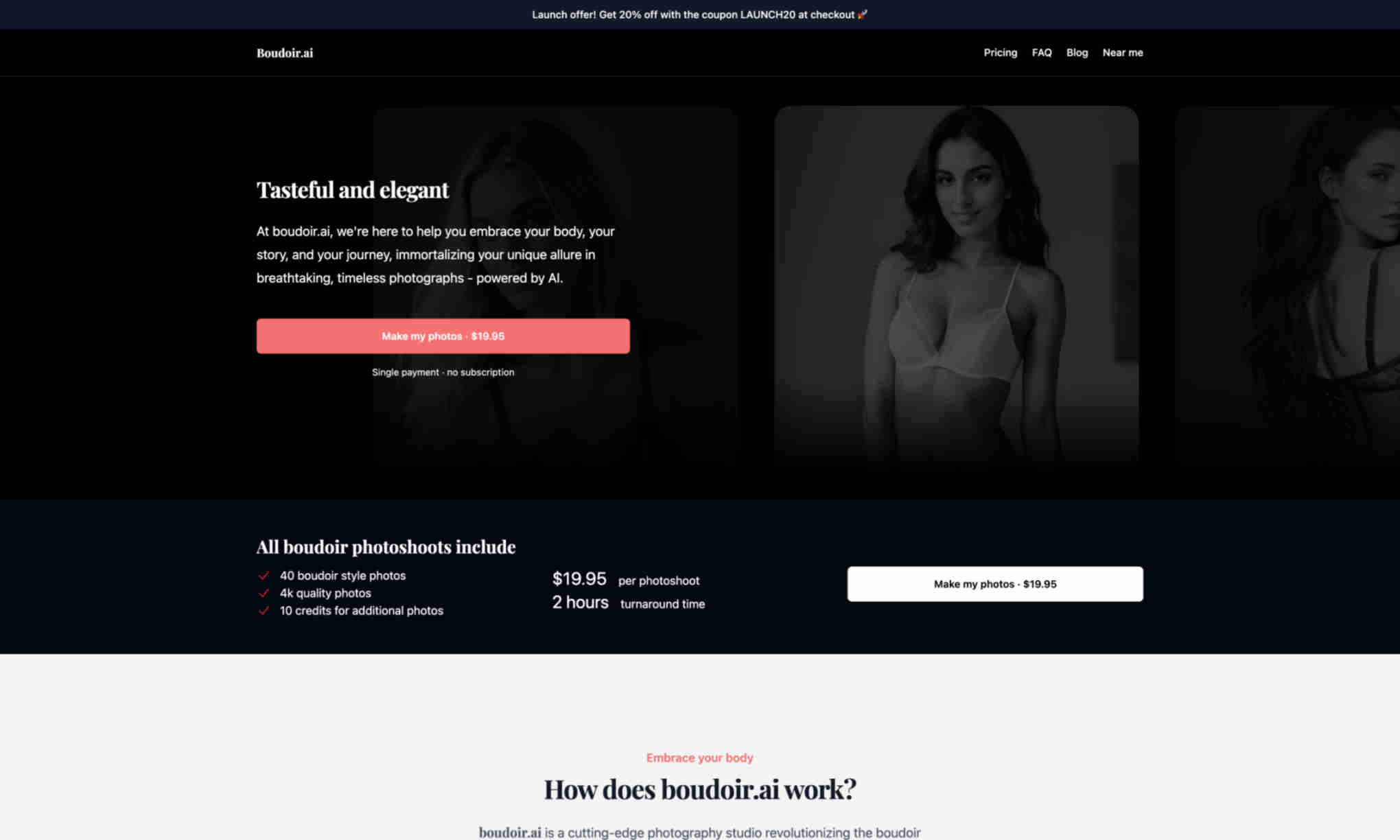 Boudoir.ai Homepage