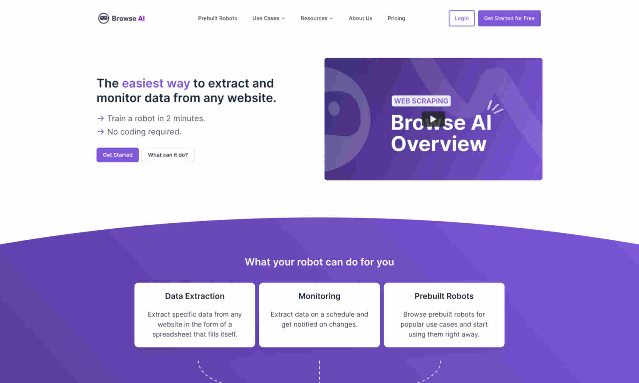 Browse AI Homepage