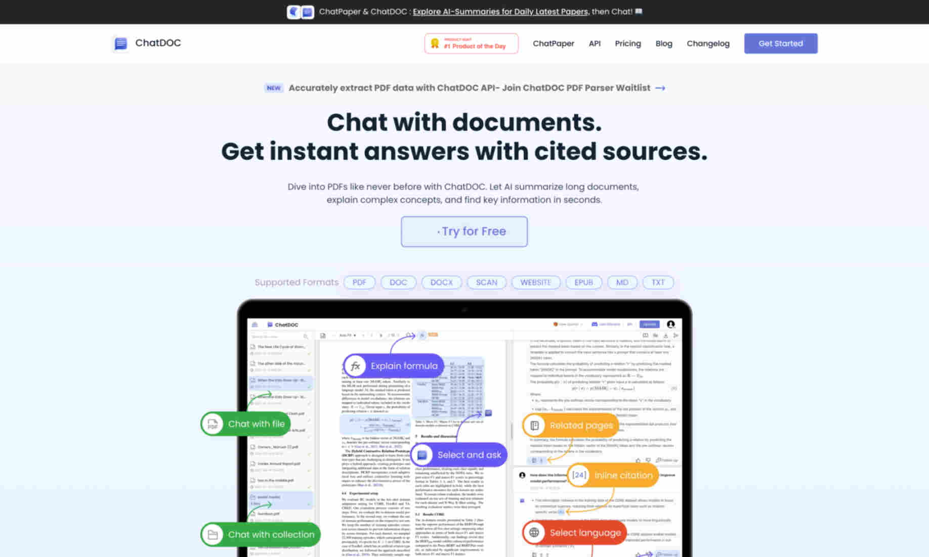 ChatDOC Homepage