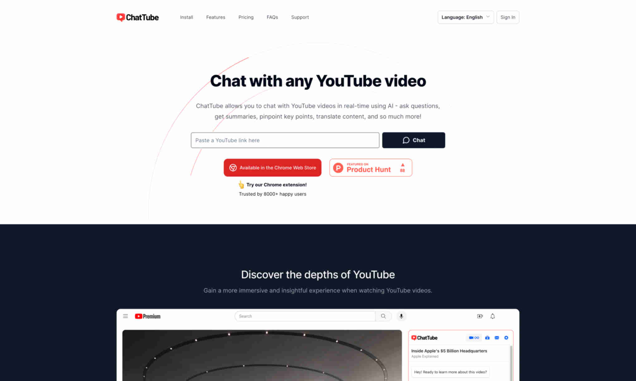 ChatTube Homepage