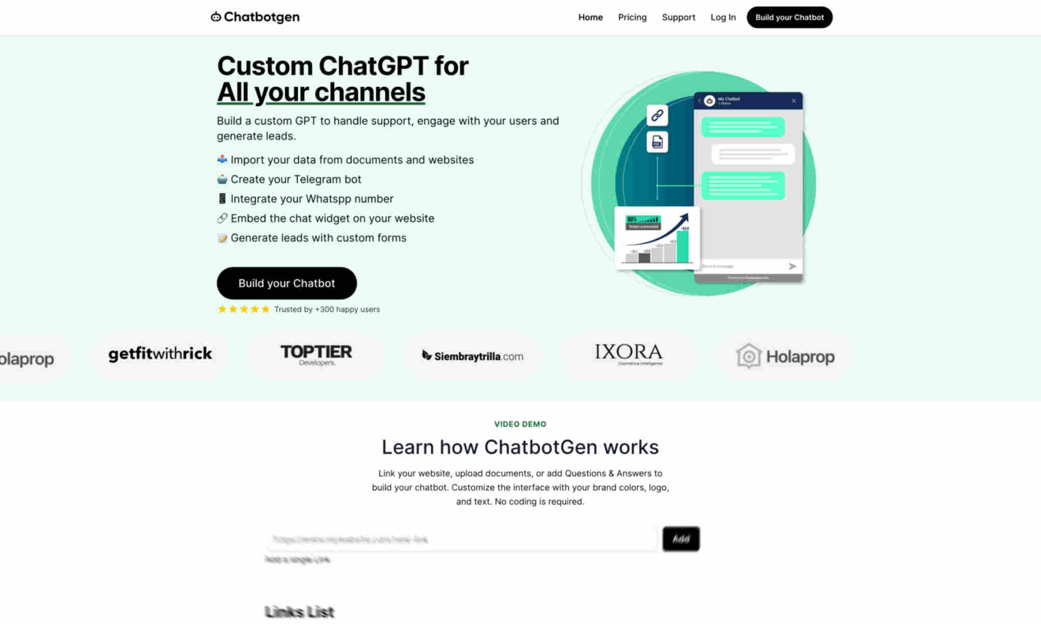 ChatbotGen Homepage