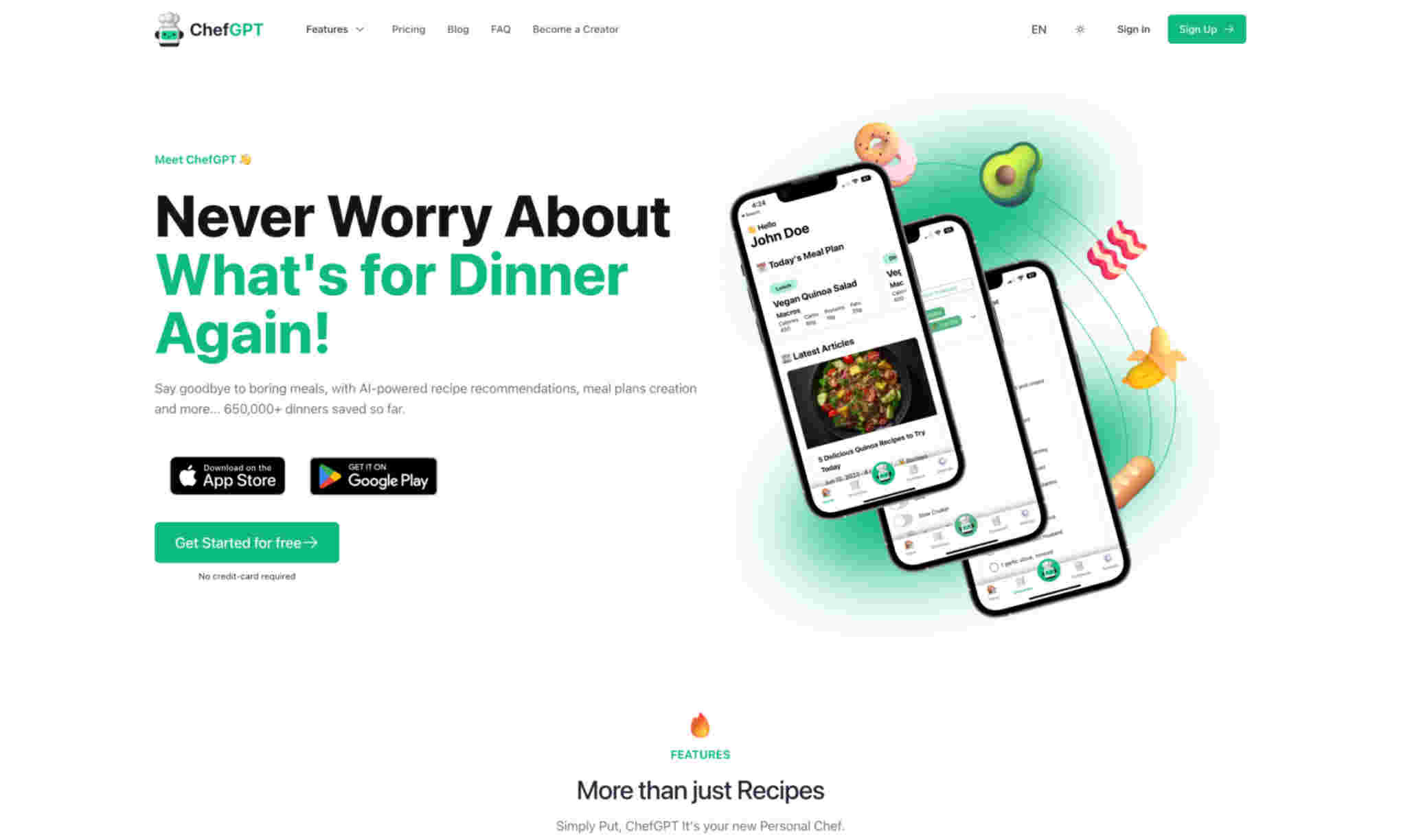 ChefGPT Homepage