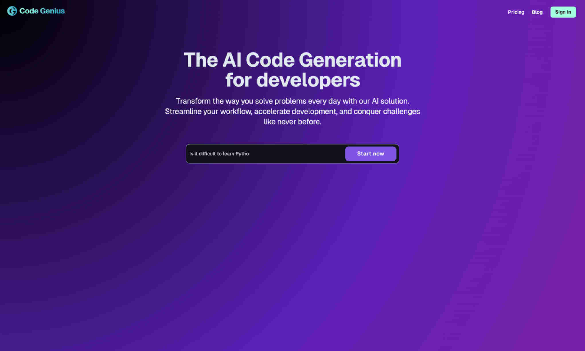 Code Genius Homepage