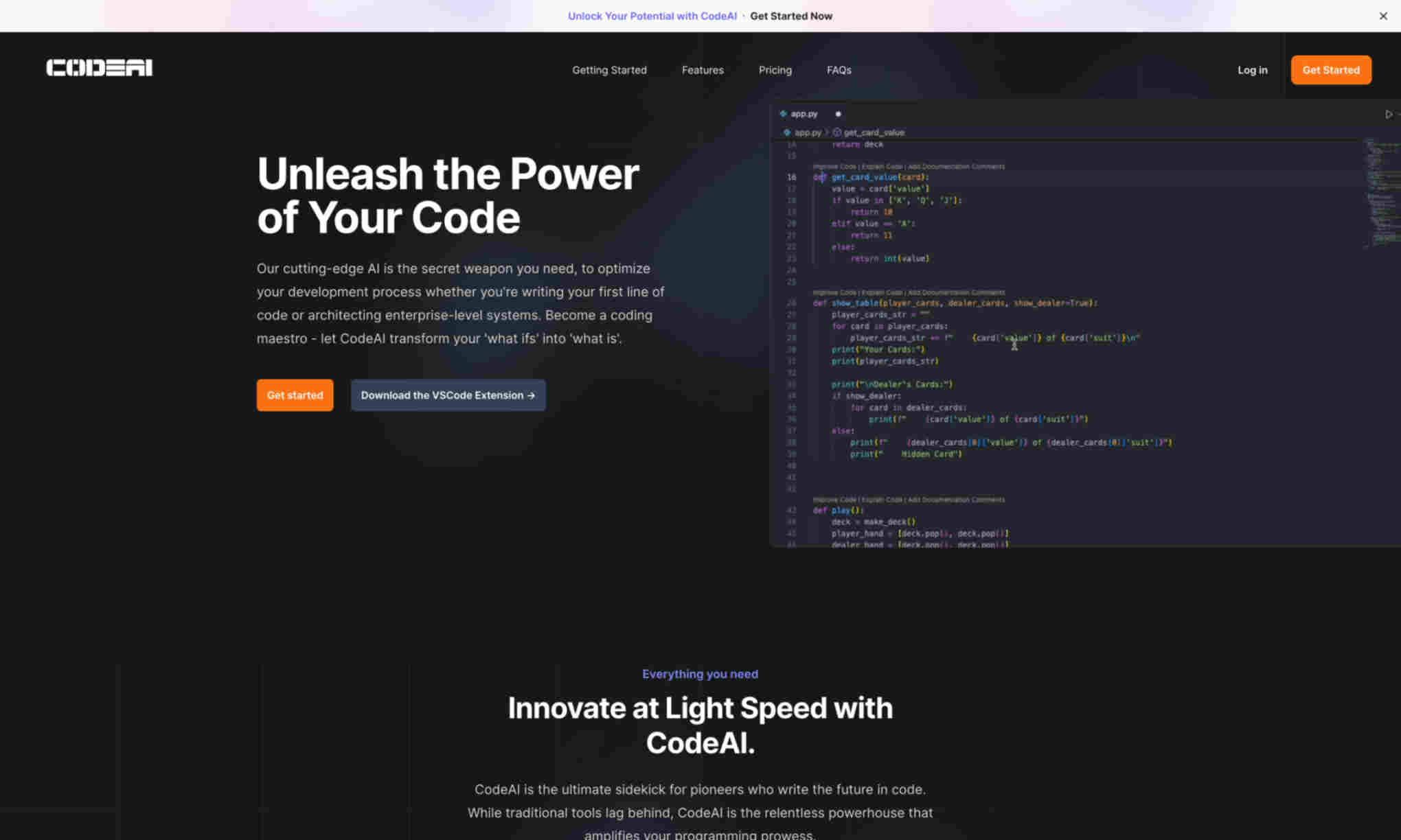 CodeAI Homepage