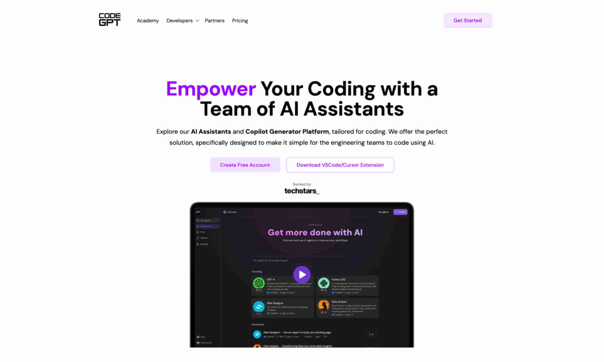 CodeGPT Homepage