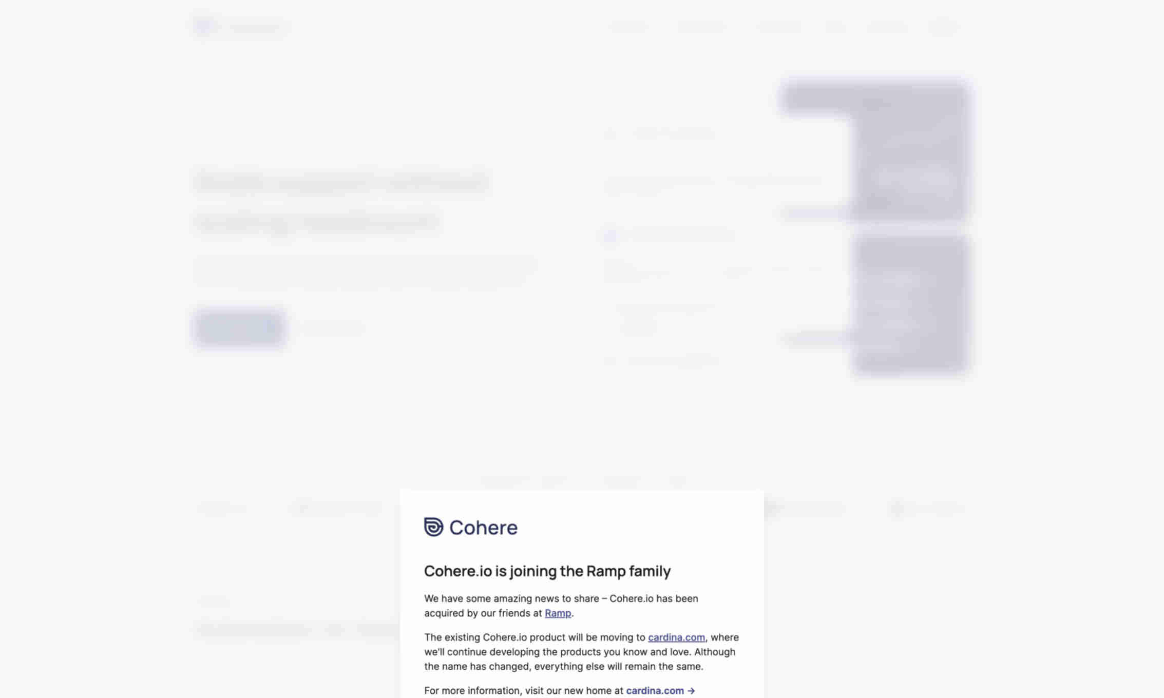 Cohere.io Homepage