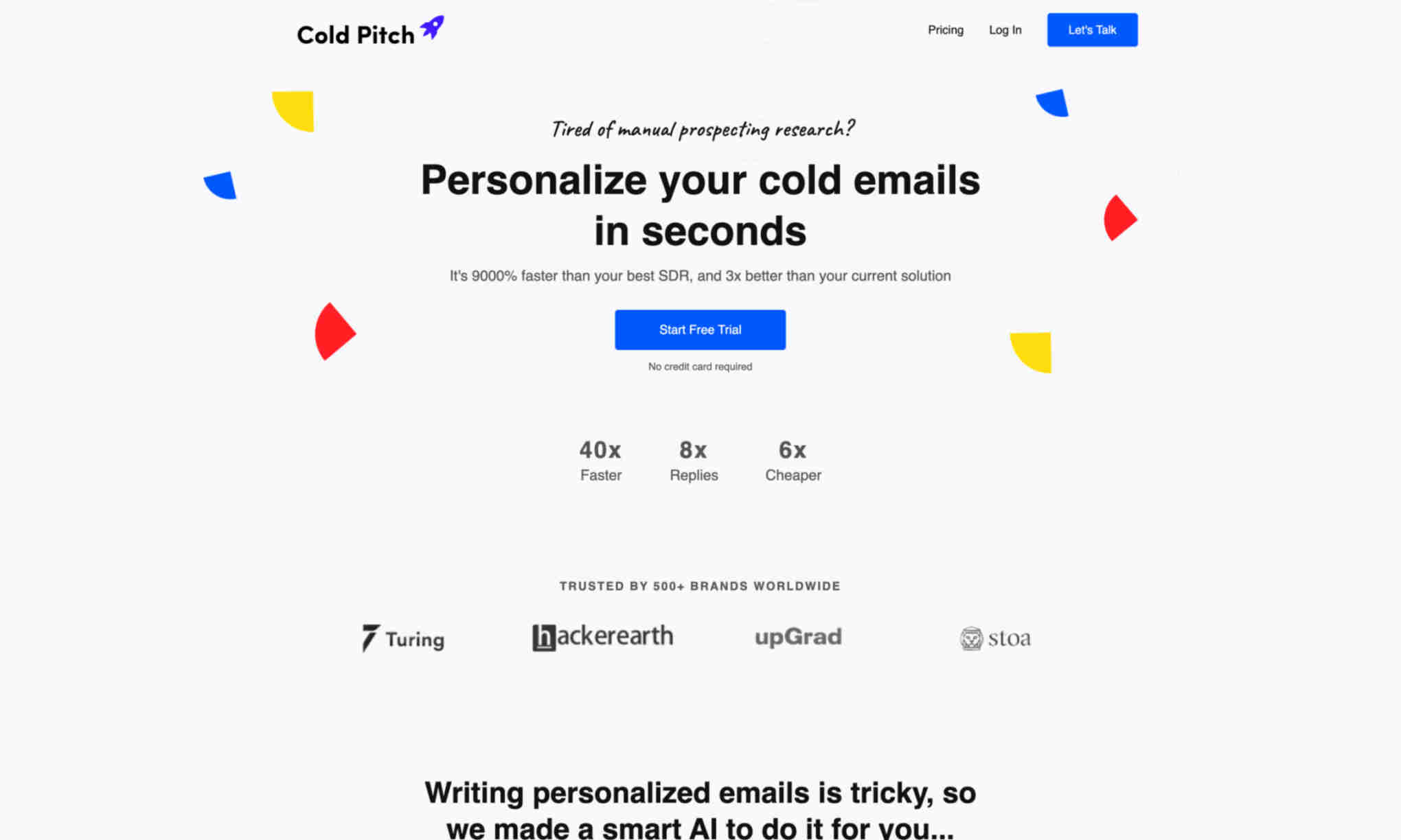 Cold Pitch Homepage