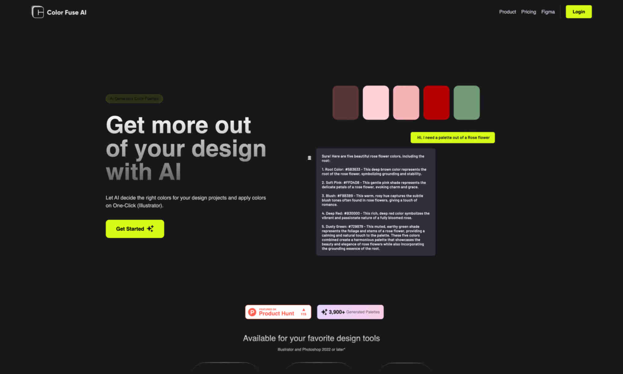 Color Fuse AI Homepage