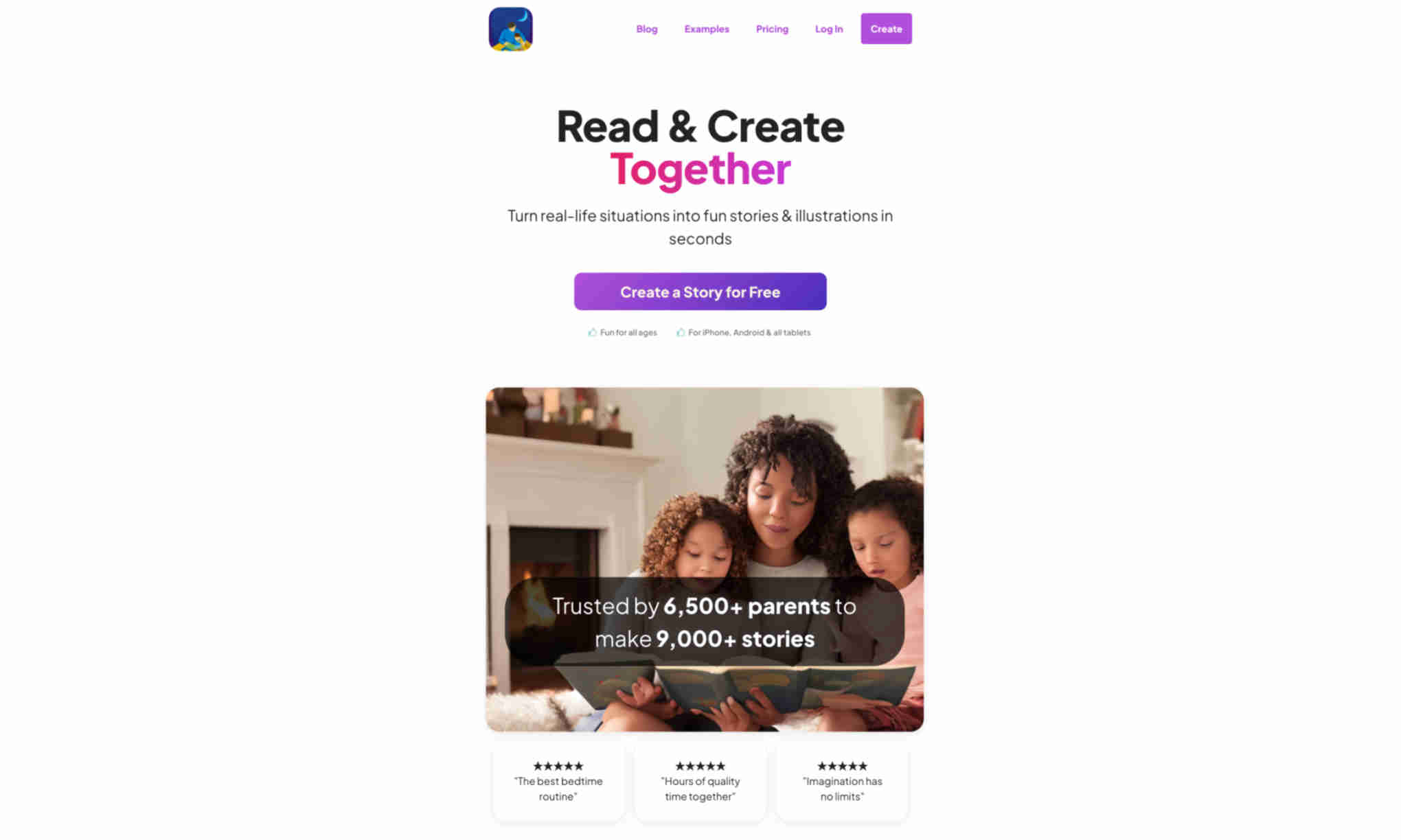 Create & Read Homepage