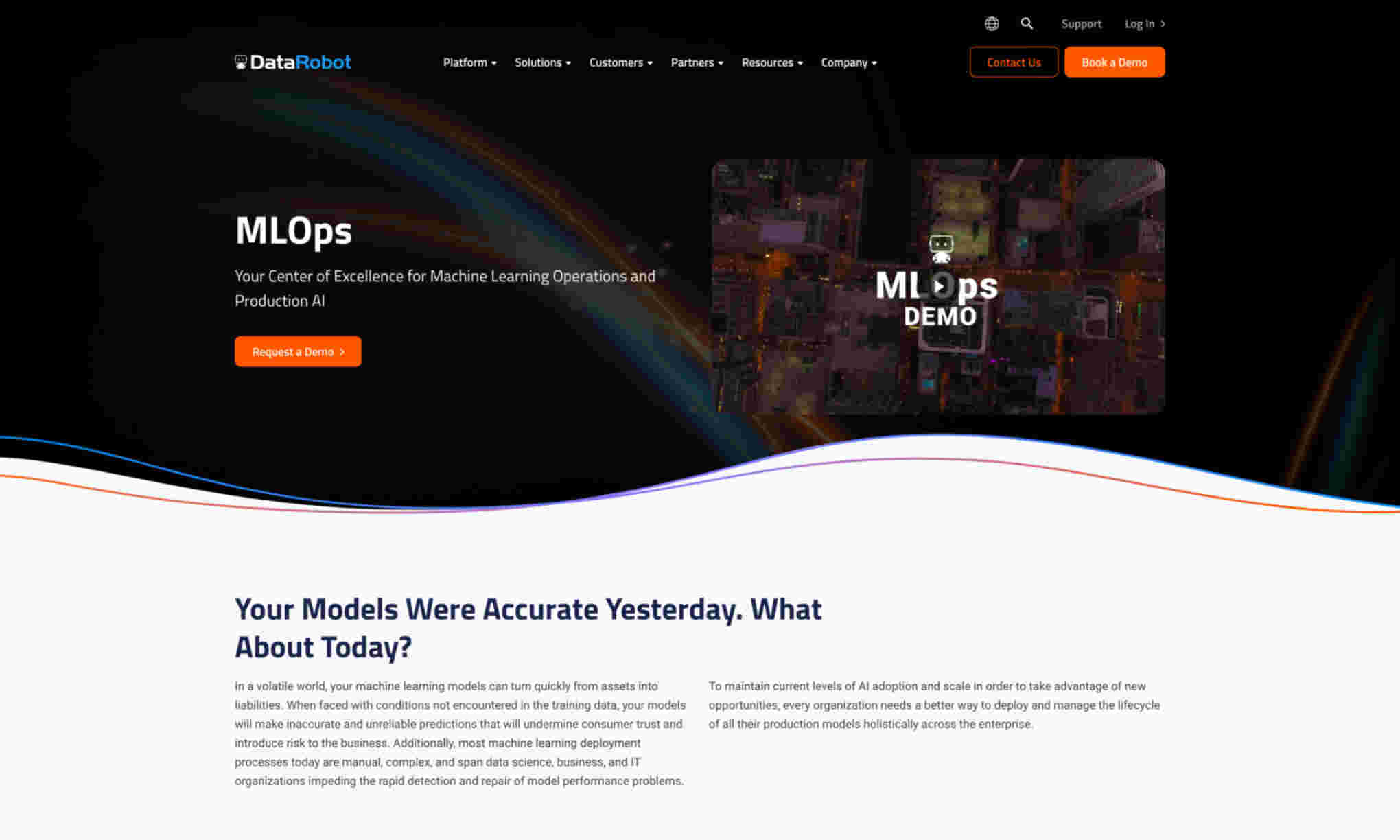 DataRobot MLOps Homepage