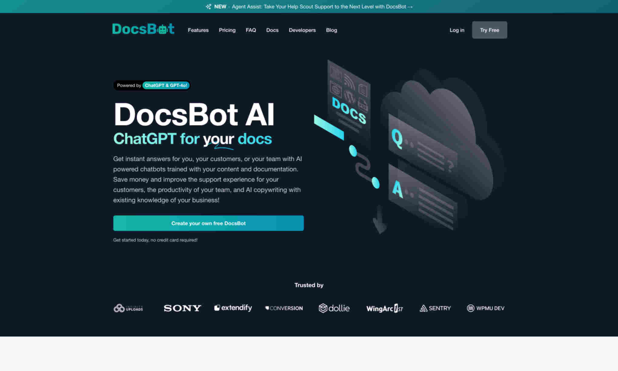 DocsBot AI Homepage