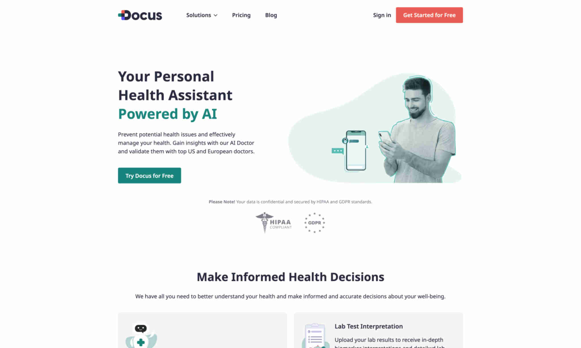 Docus Homepage