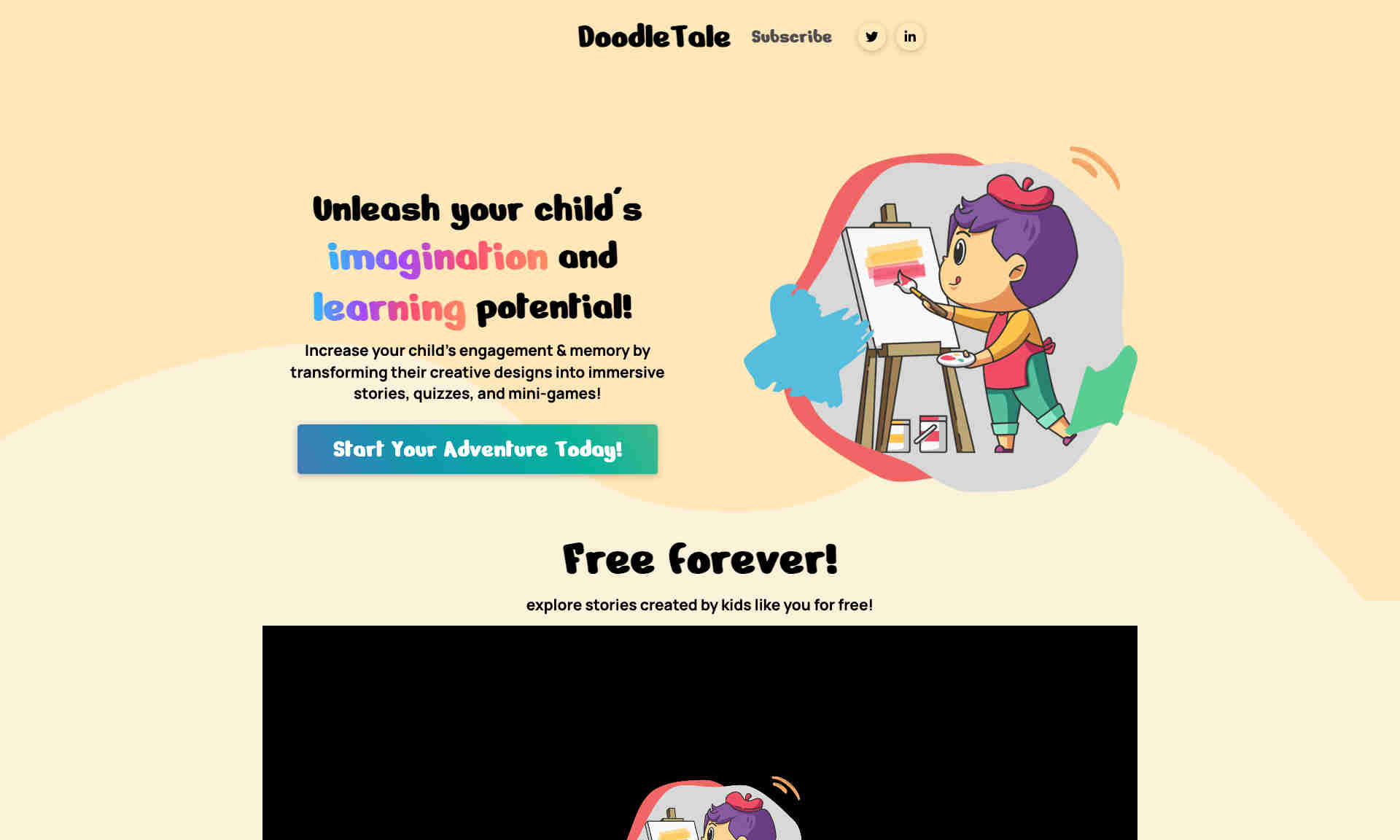 DoodleTale Homepage