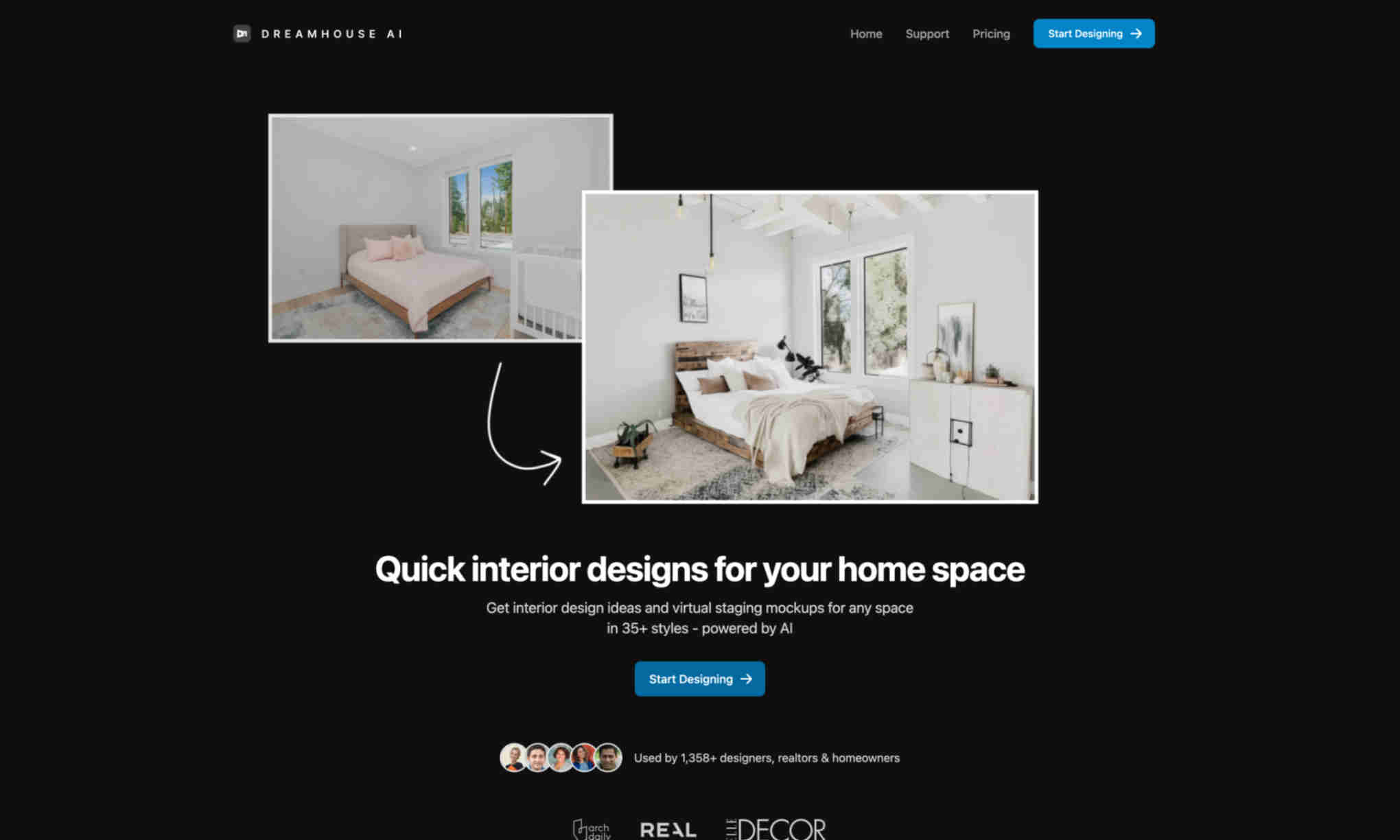 Dreamhouse AI Homepage