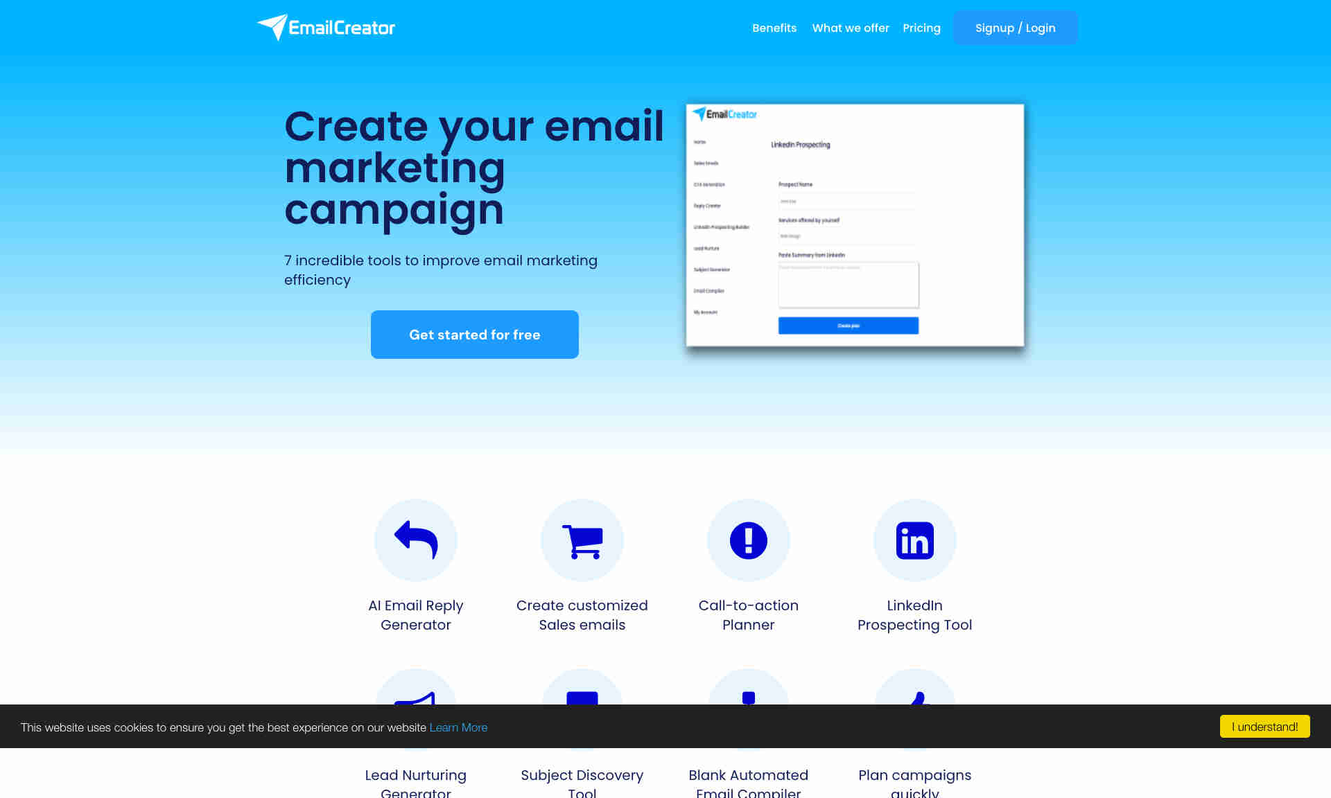 EmailCreator Homepage