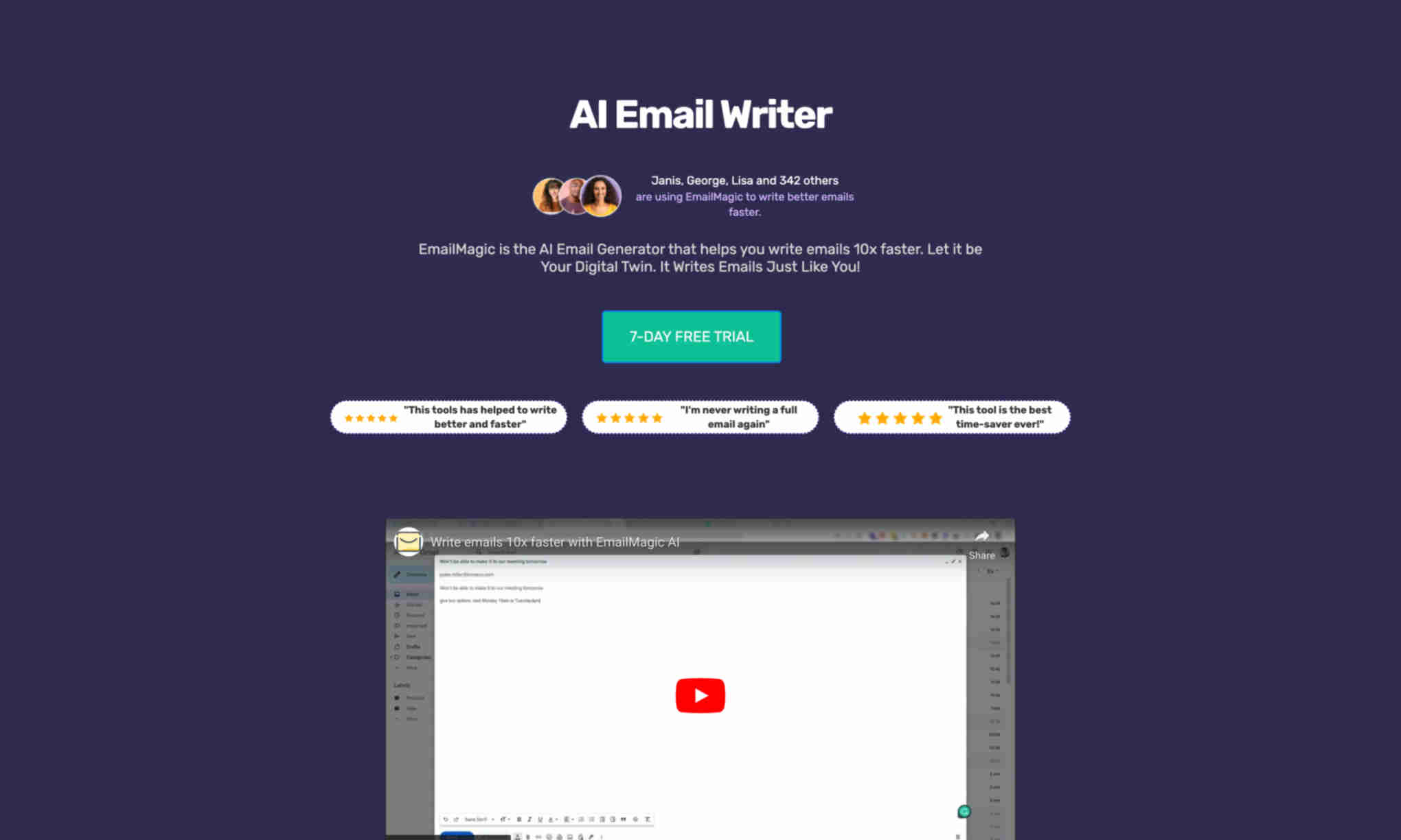 EmailMagic AI Homepage