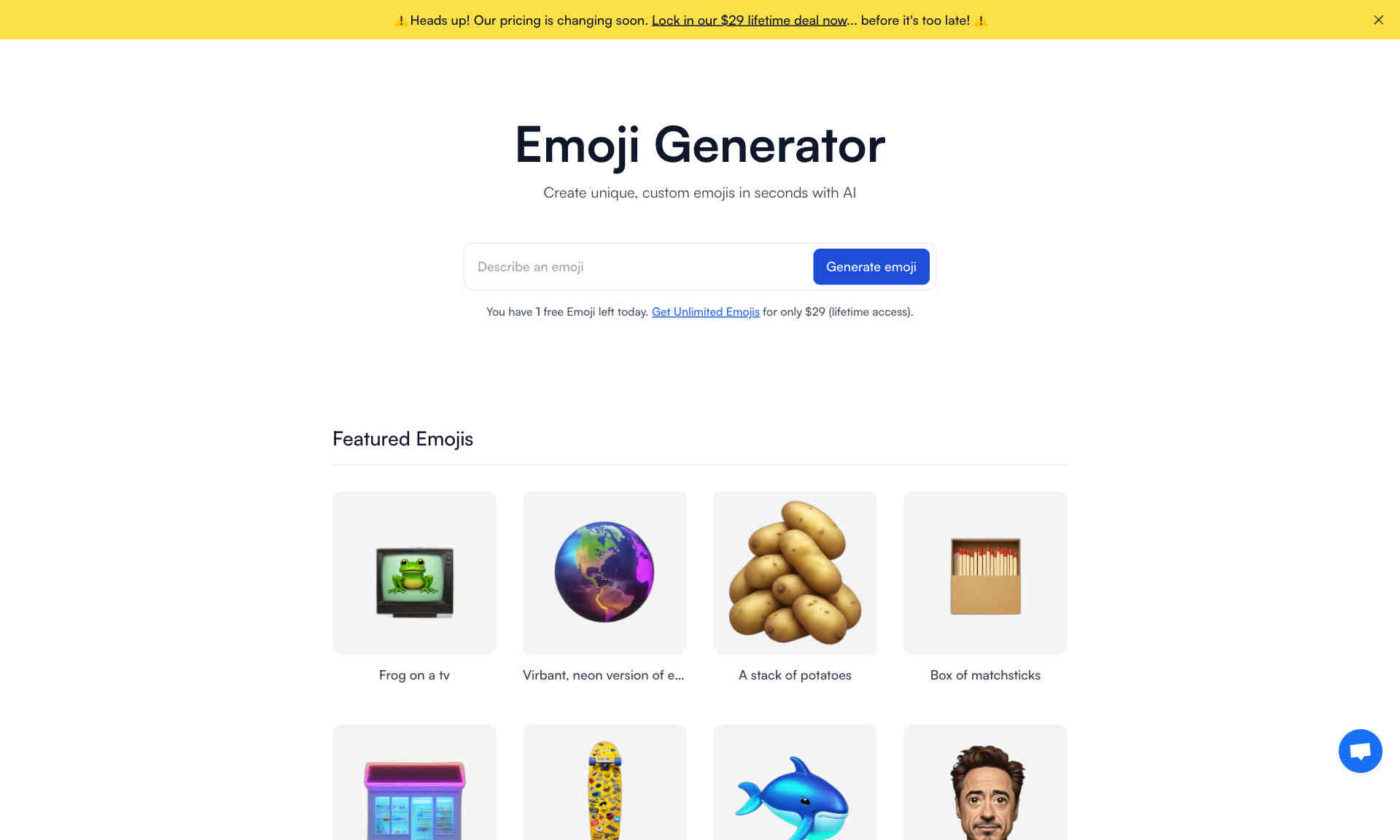 Emoji Generator Homepage