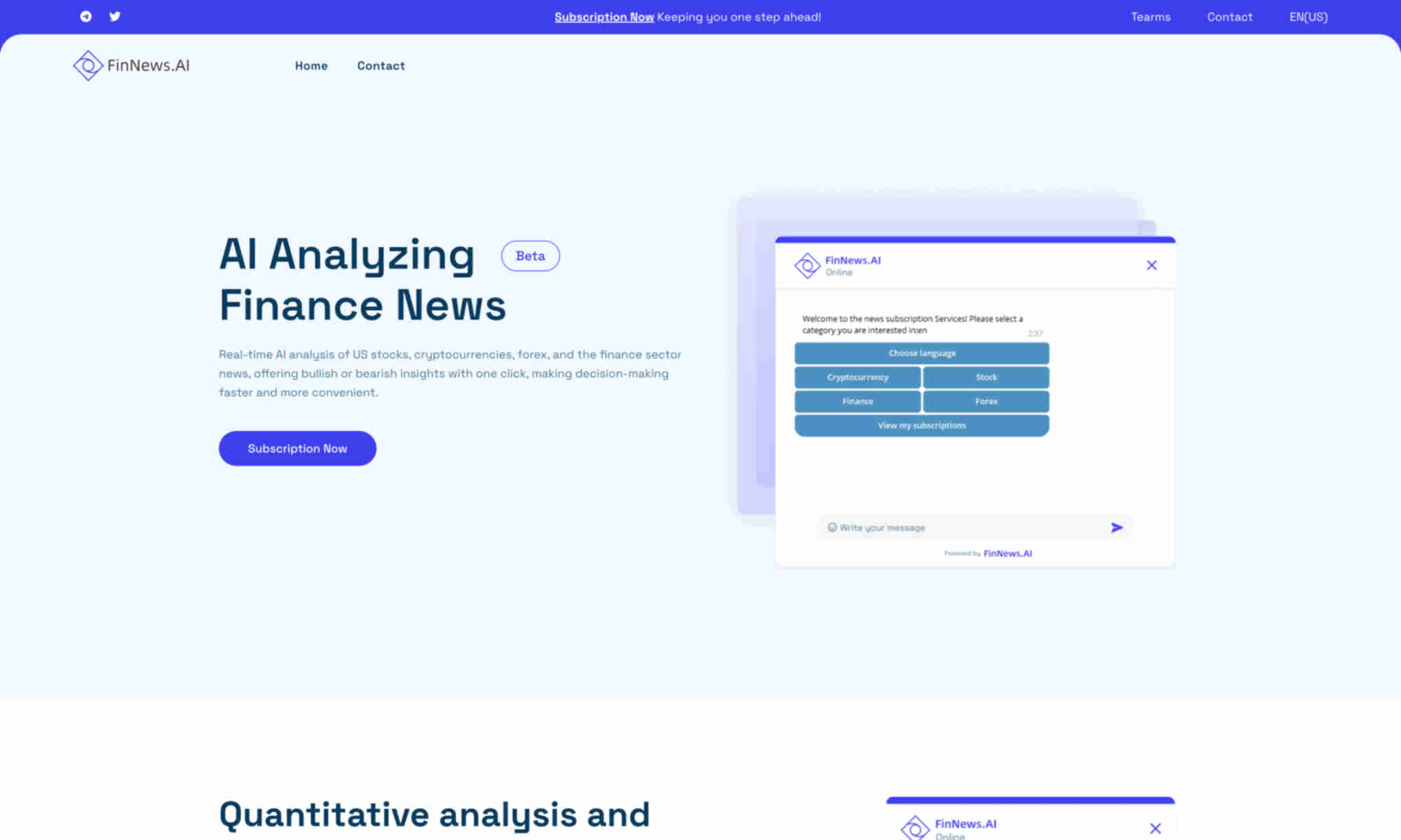 FinNews.AI Homepage