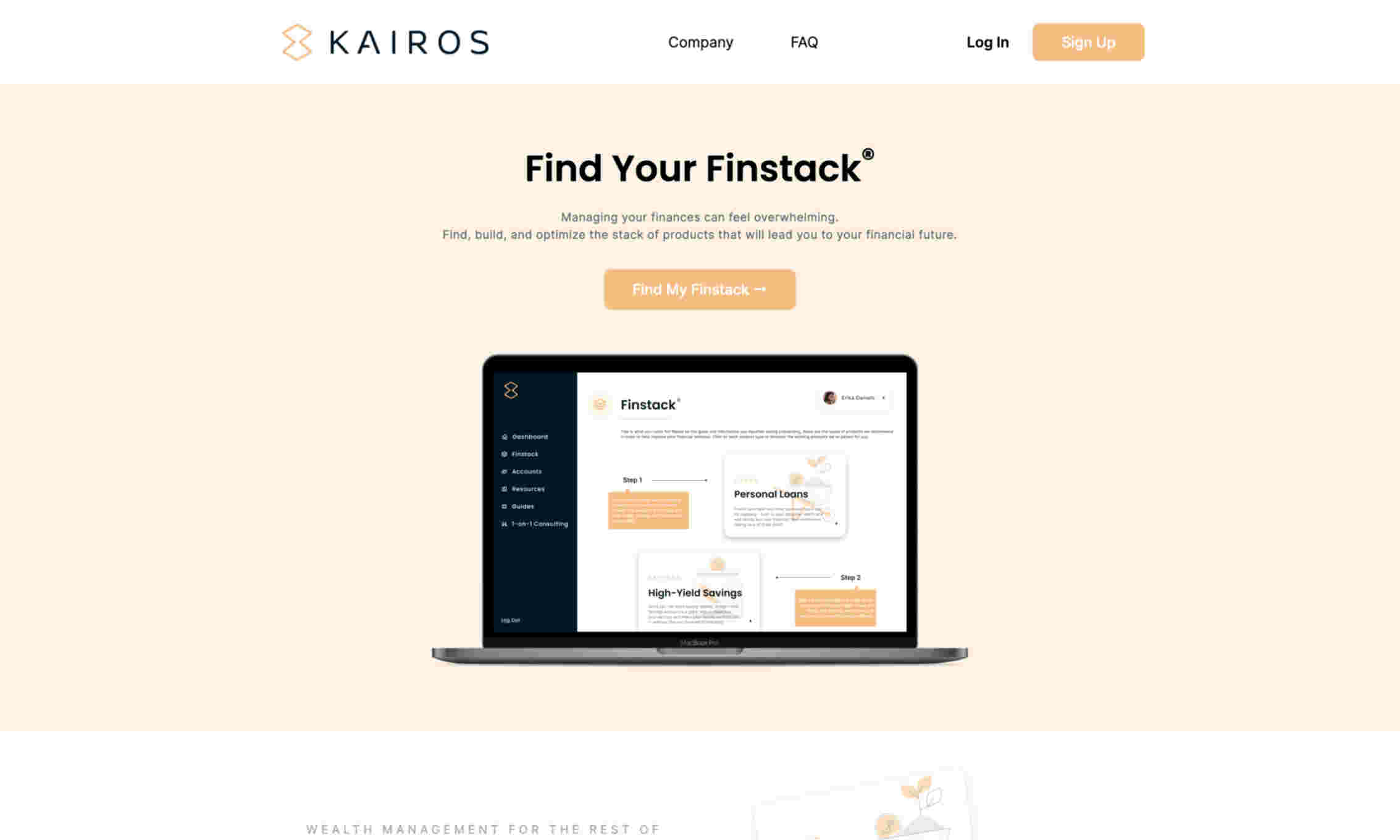 Finstack® by Kairos Homepage