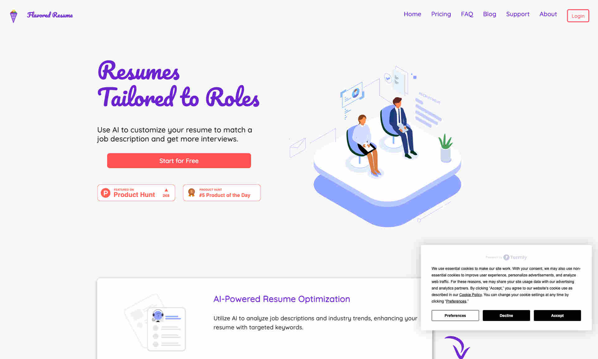 Flavored Resume Homepage