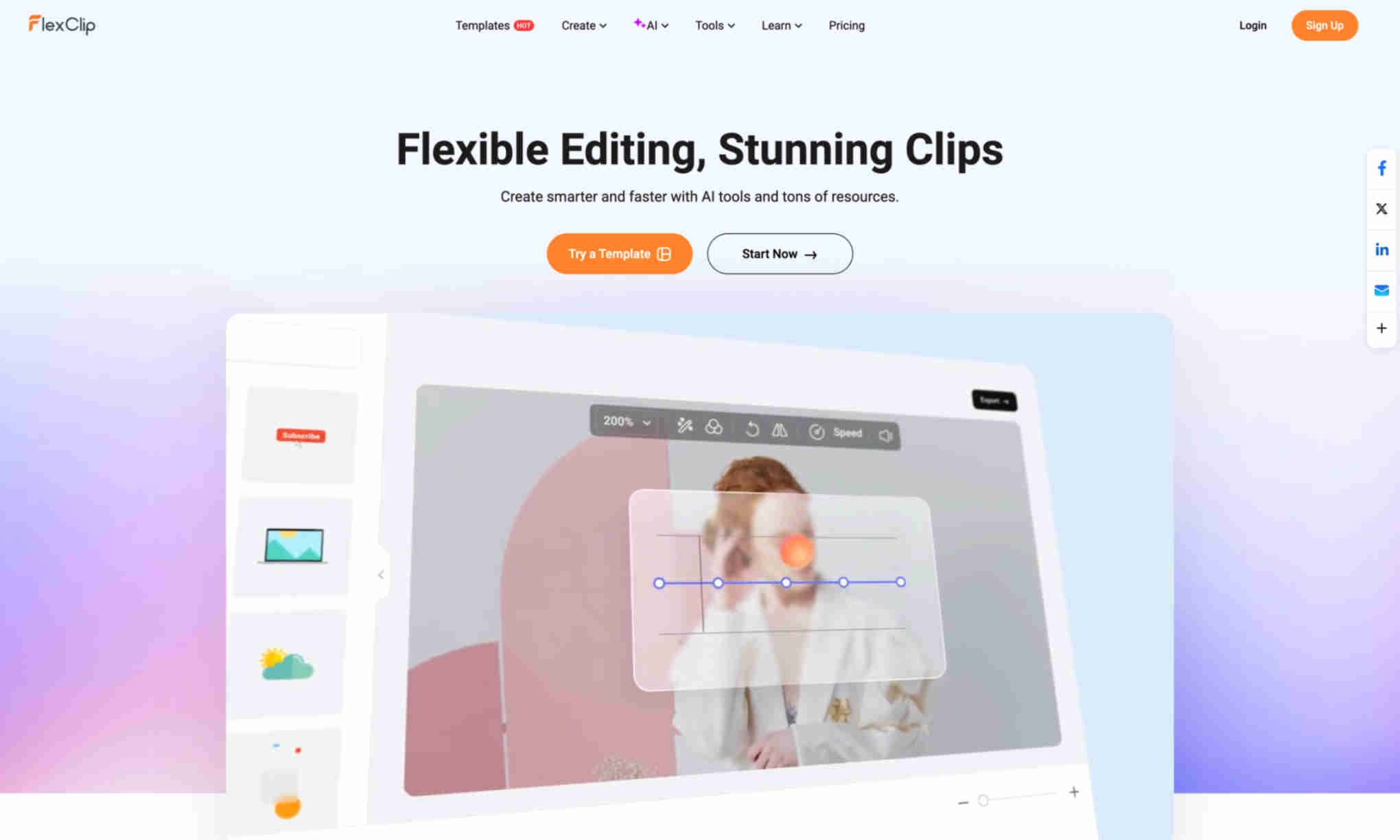 FlexClip Homepage