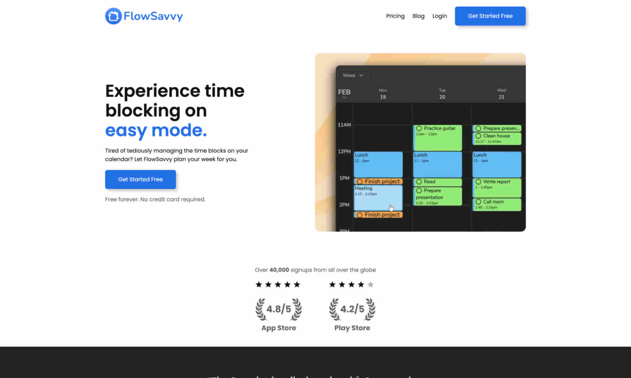 FlowSavvy Homepage