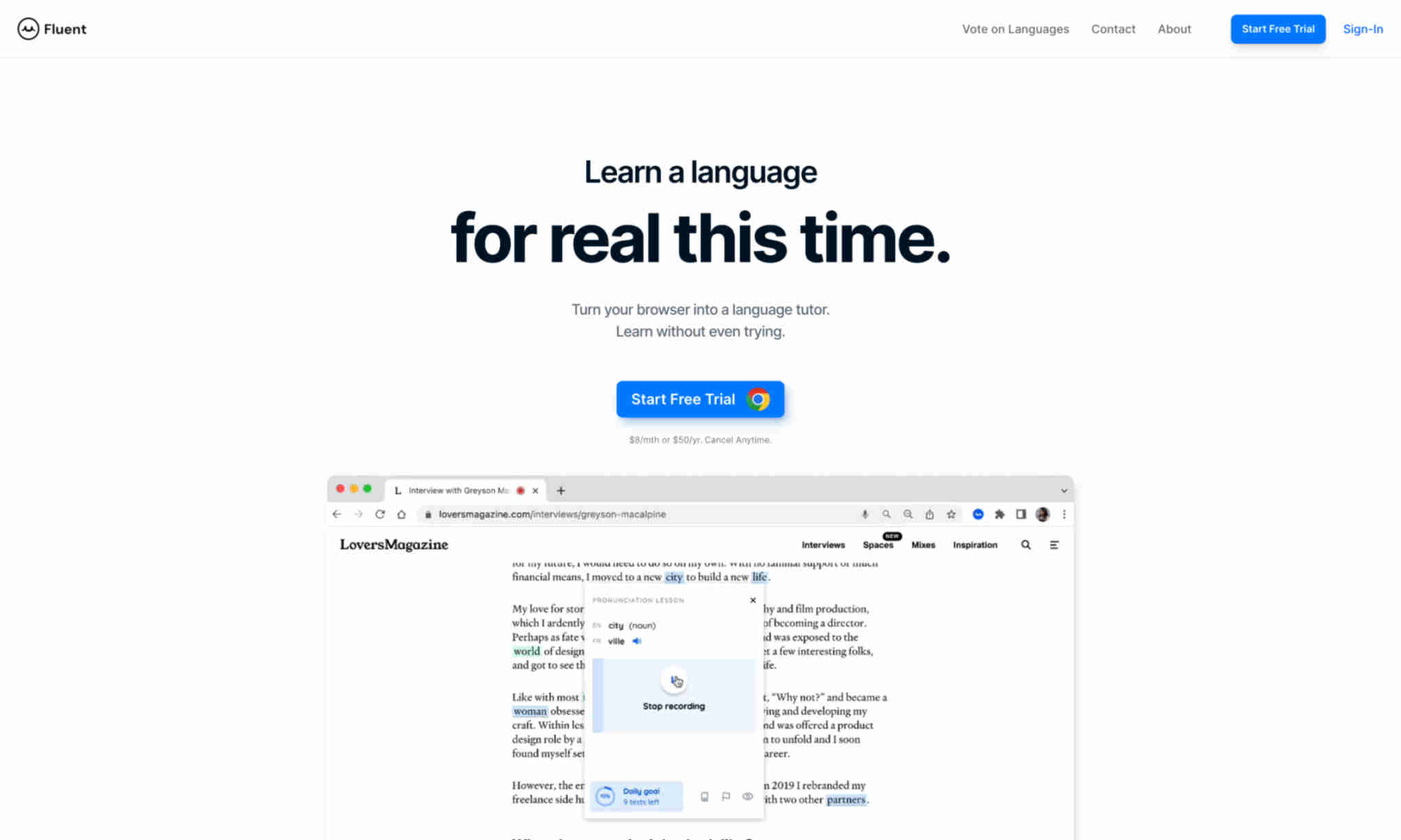 Fluent Homepage